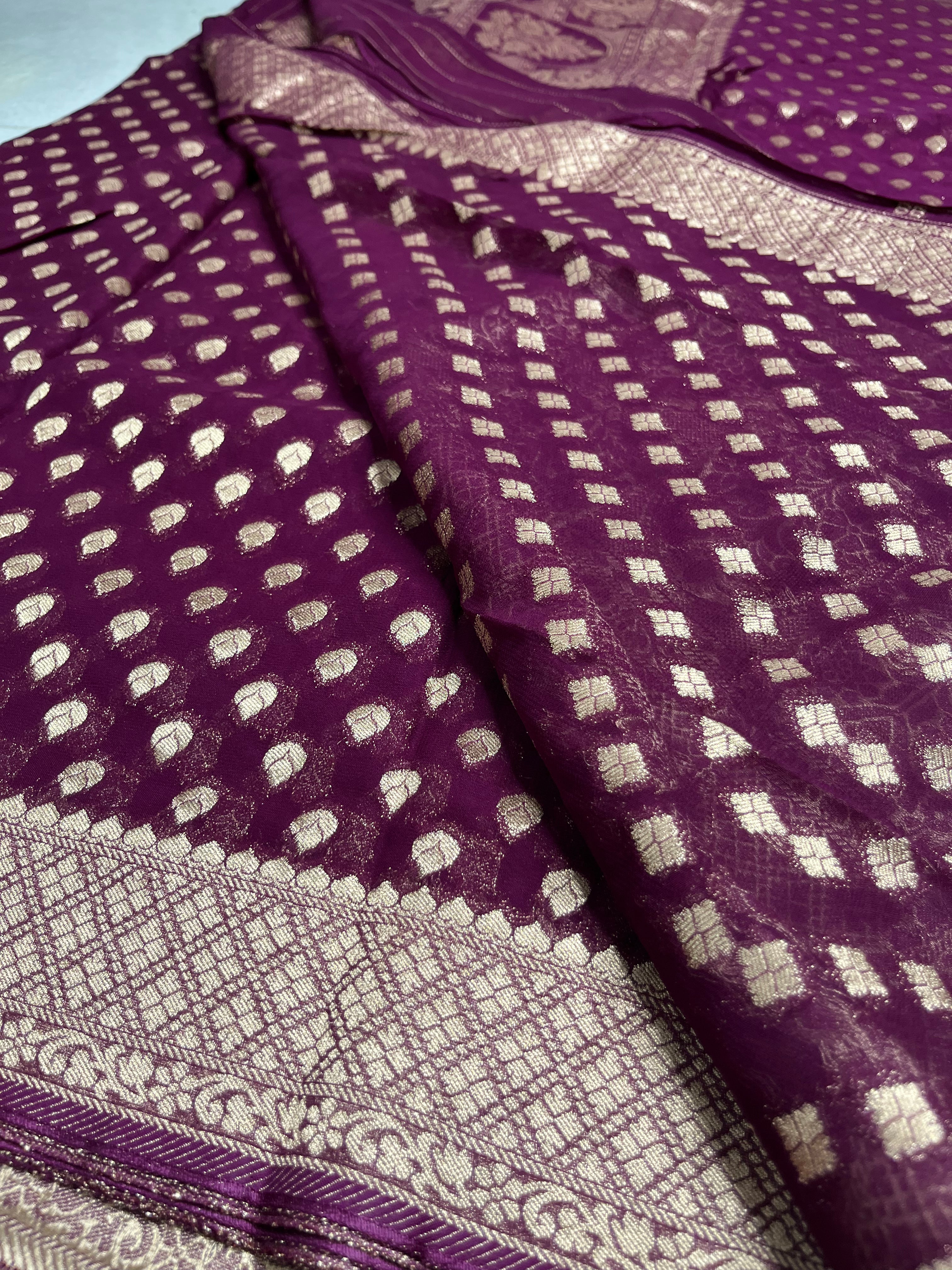 Khaddi georgette saree