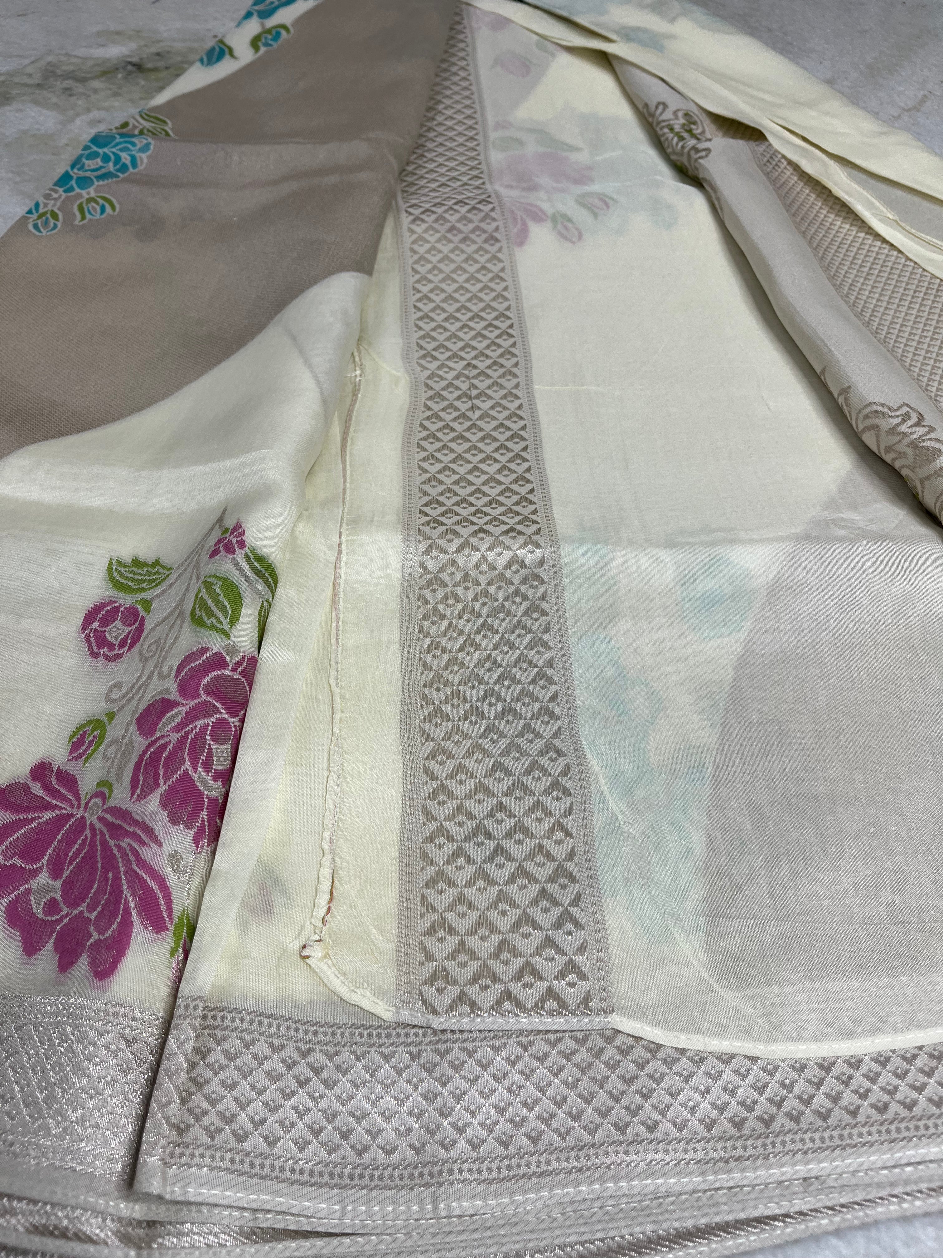 Kosa tussar georgette saree