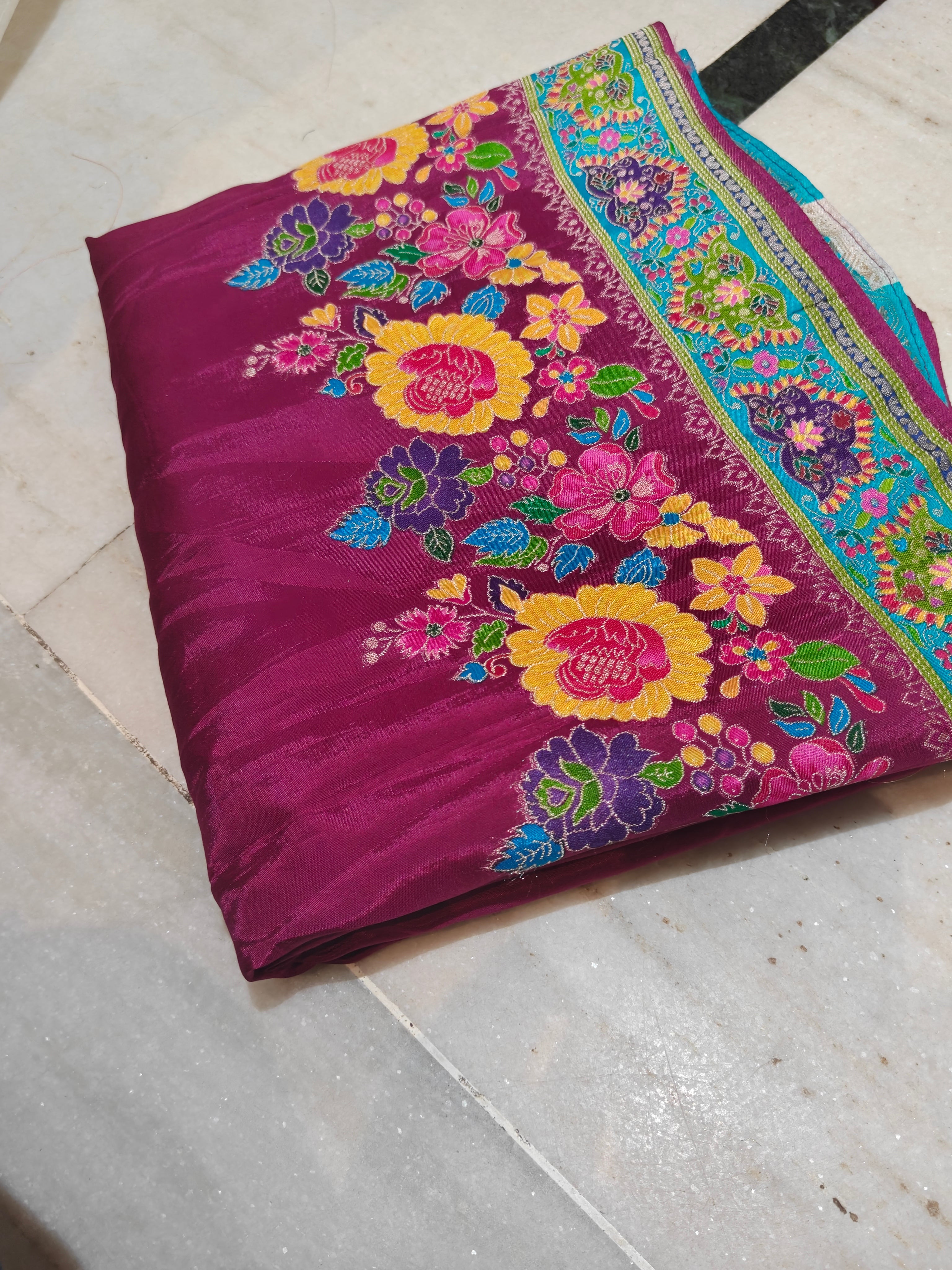 Pashmina silk saree
