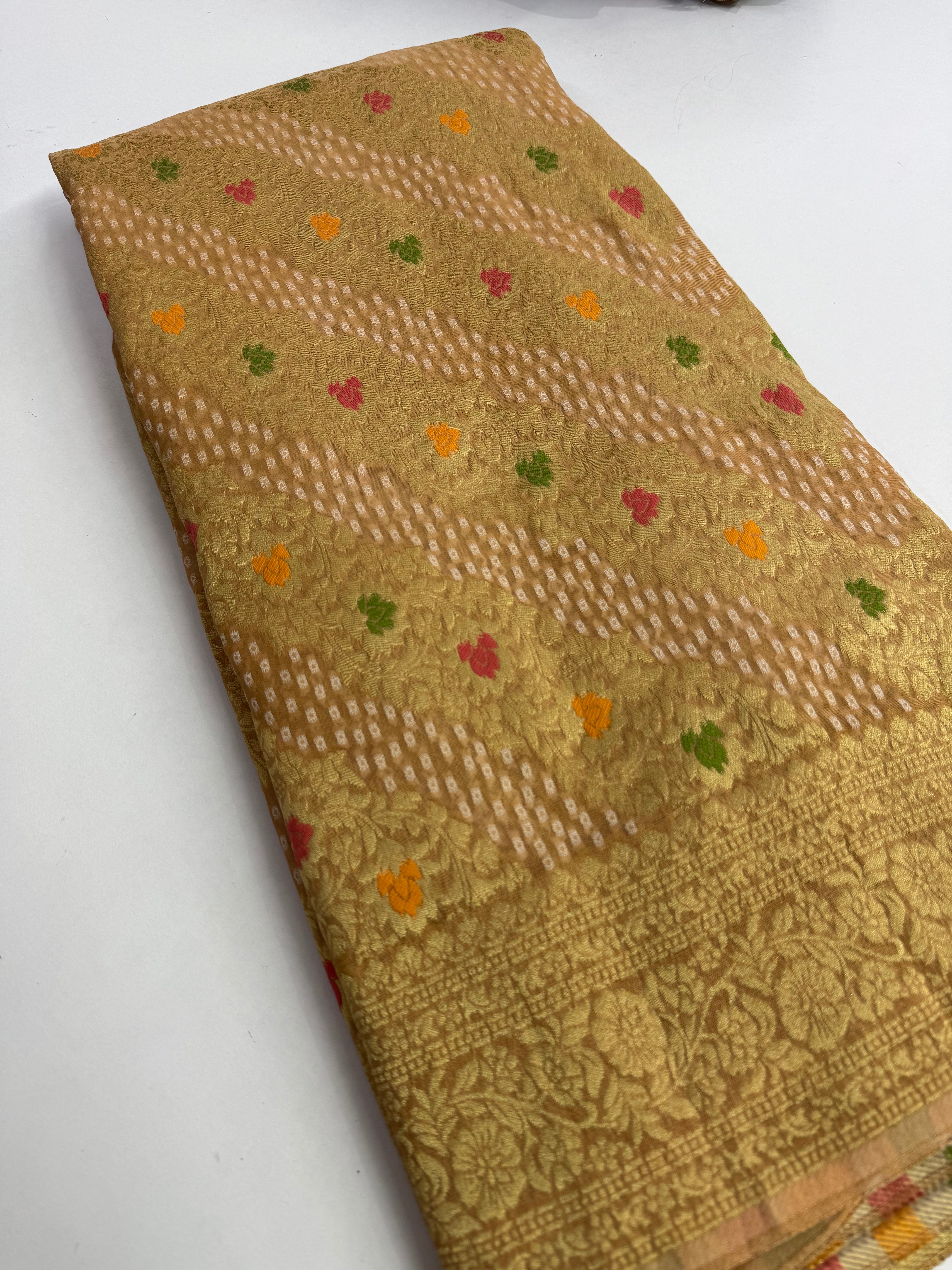 Khaddi georgette saree