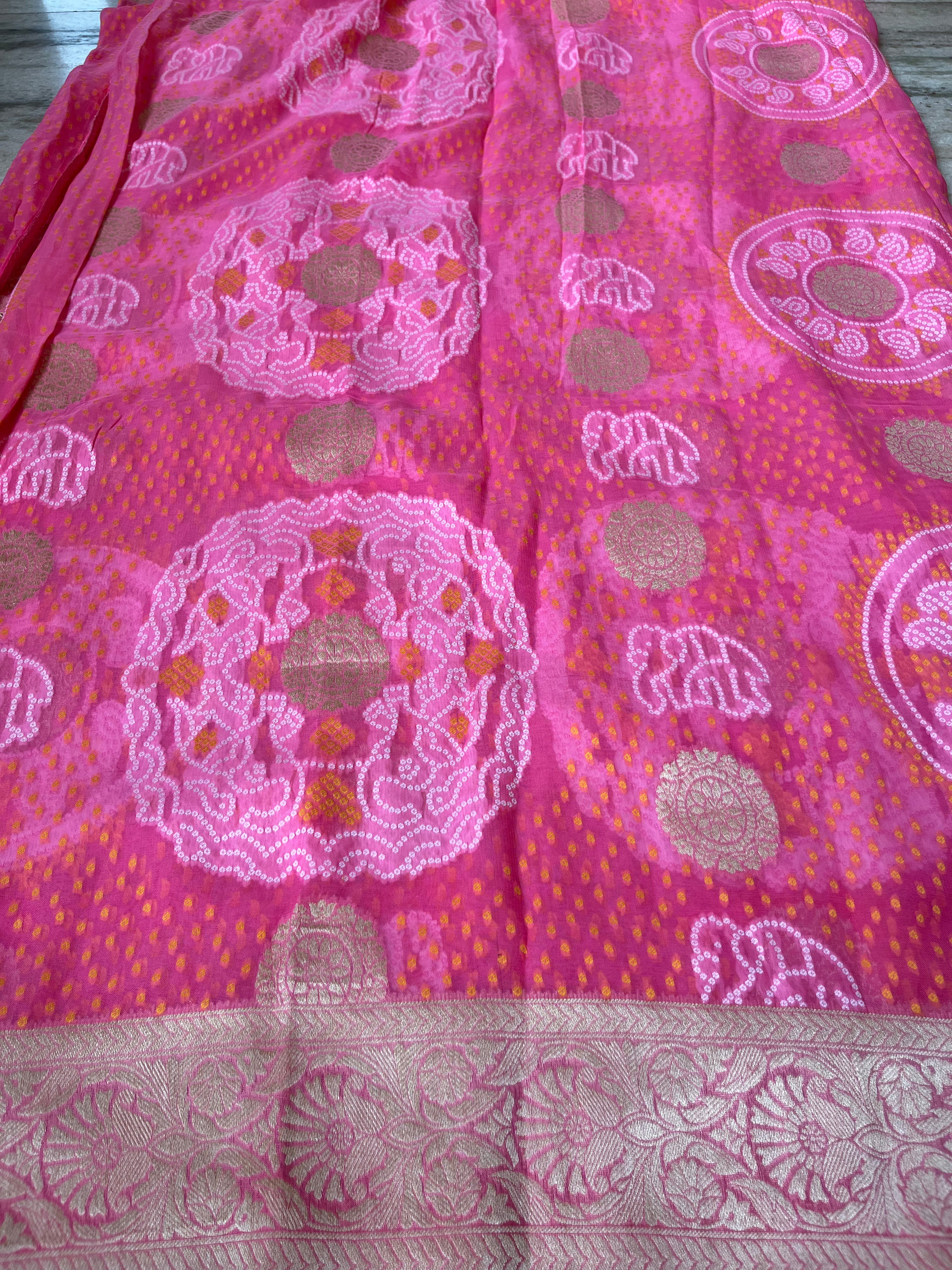 Khaddi georgette saree