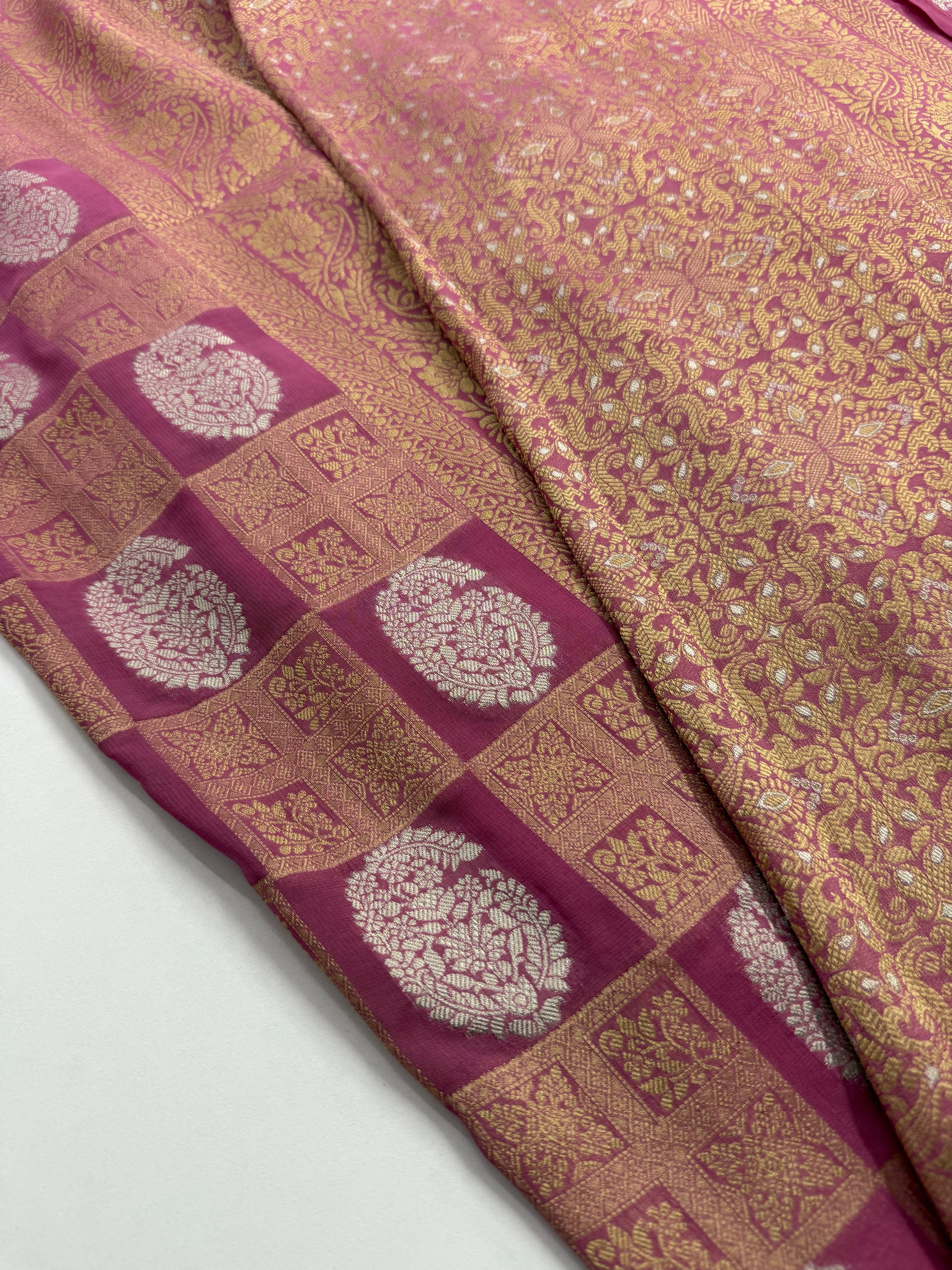 Khaddi georgette saree