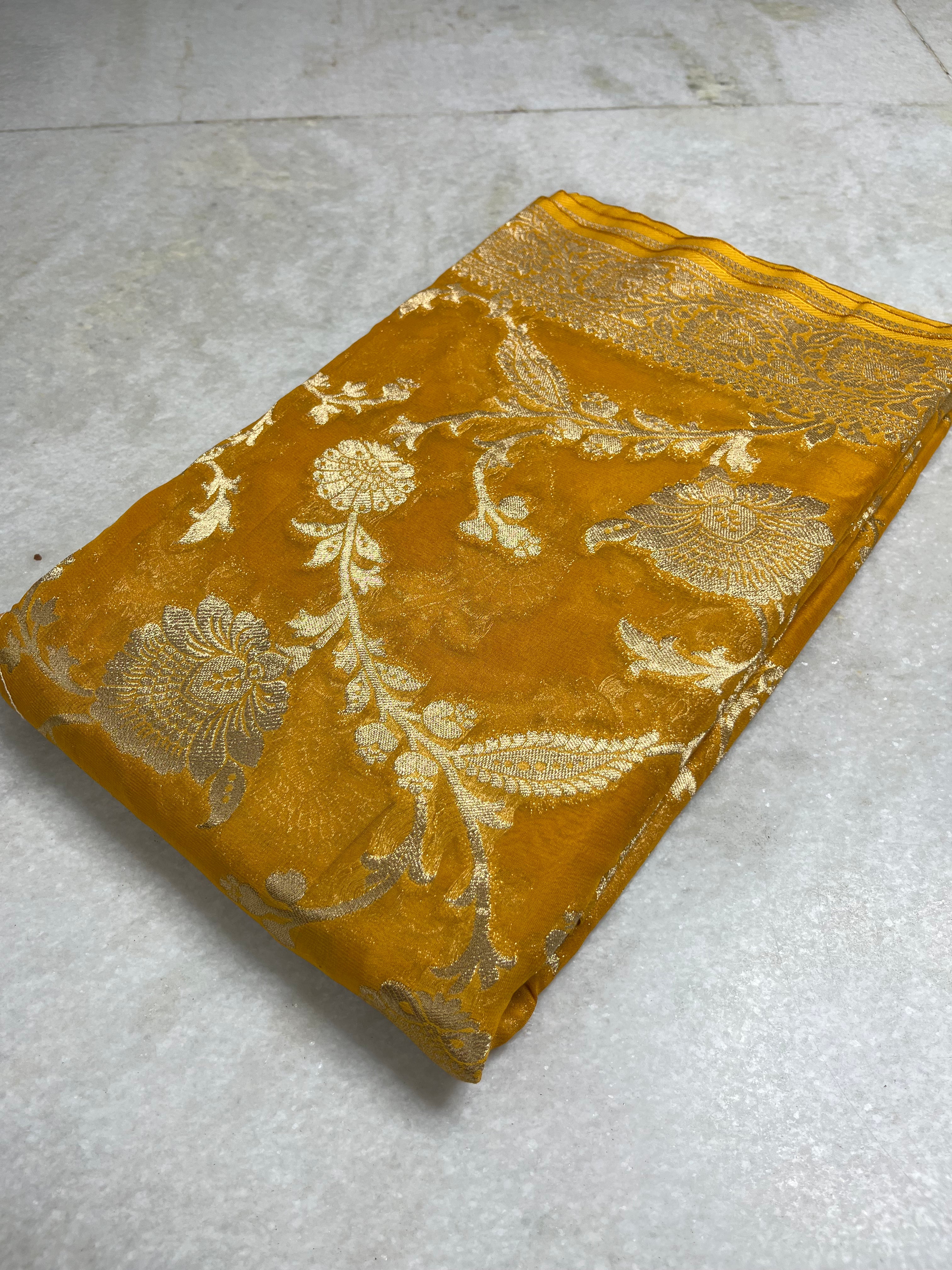 Khaddi georgette saree