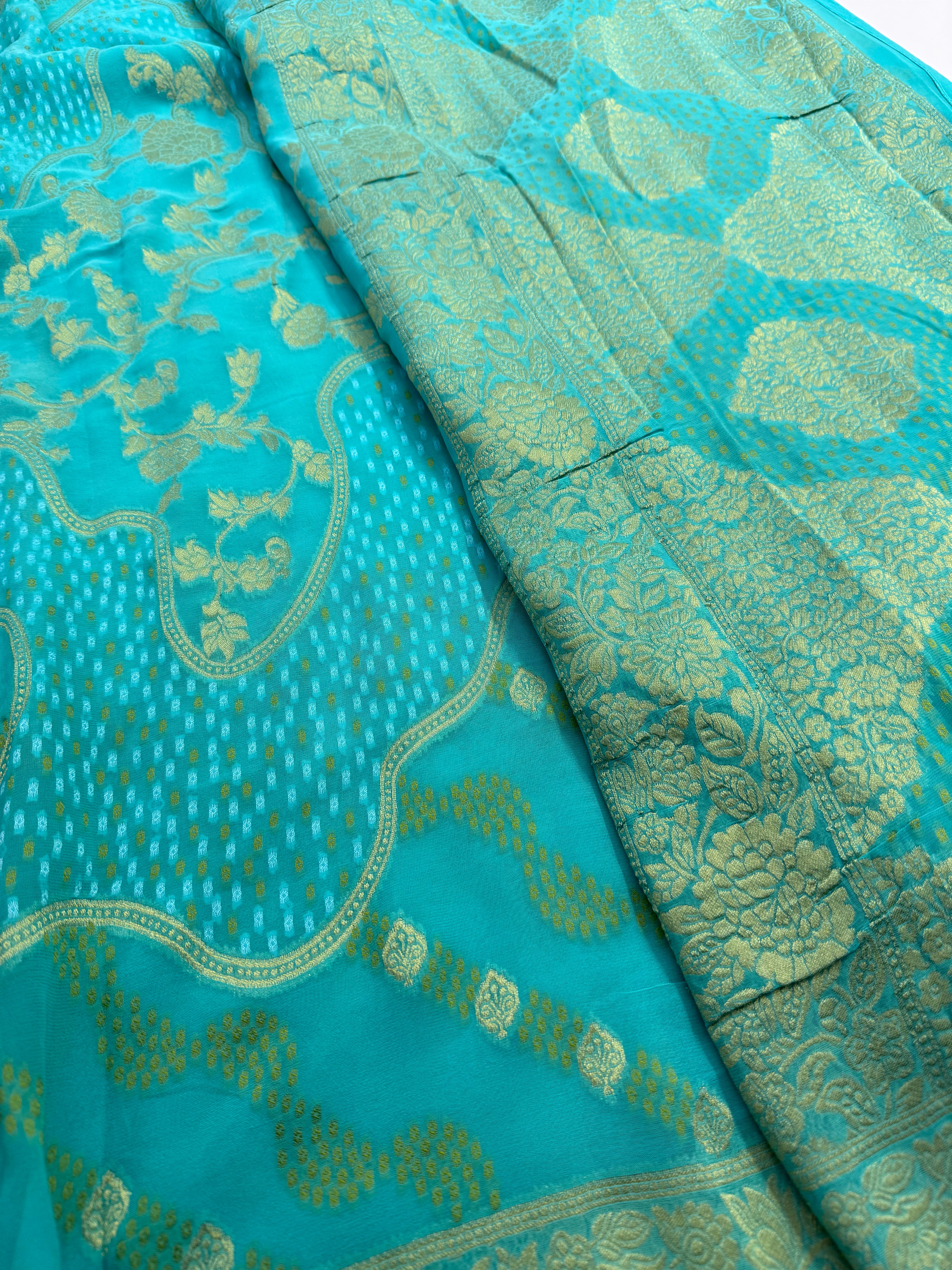 Khaddi georgette saree
