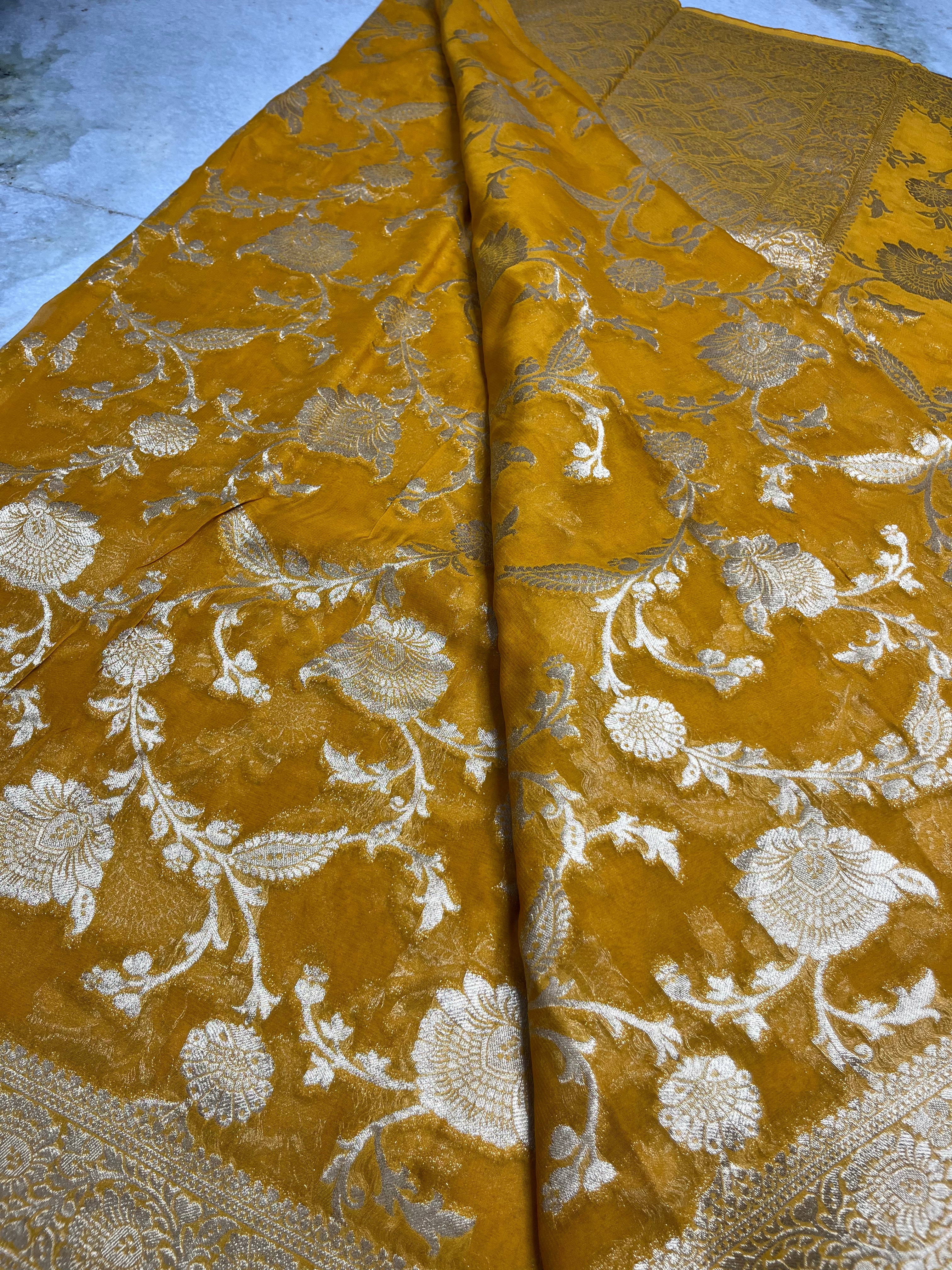 Khaddi georgette saree
