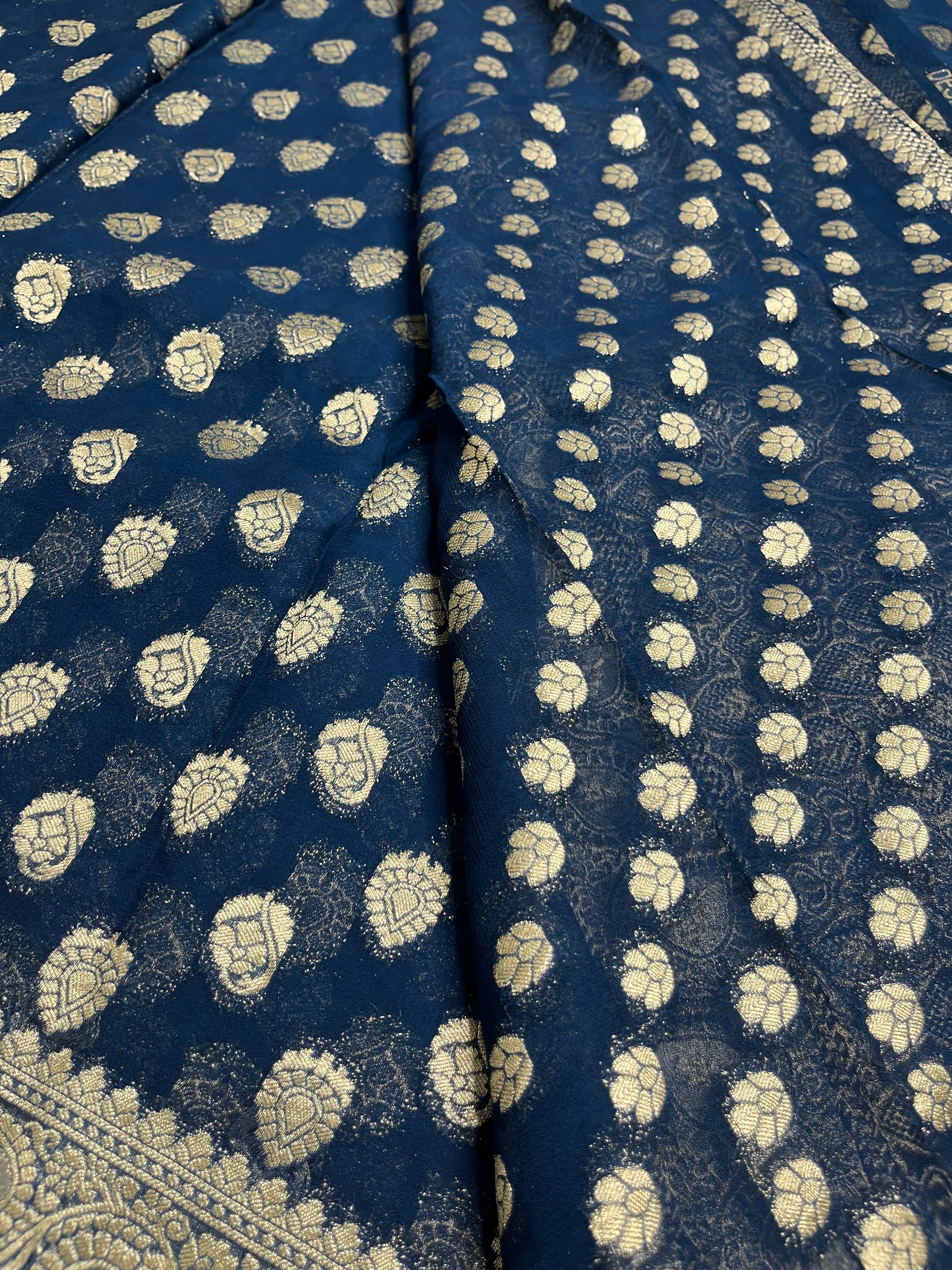 Khaddi georgette saree