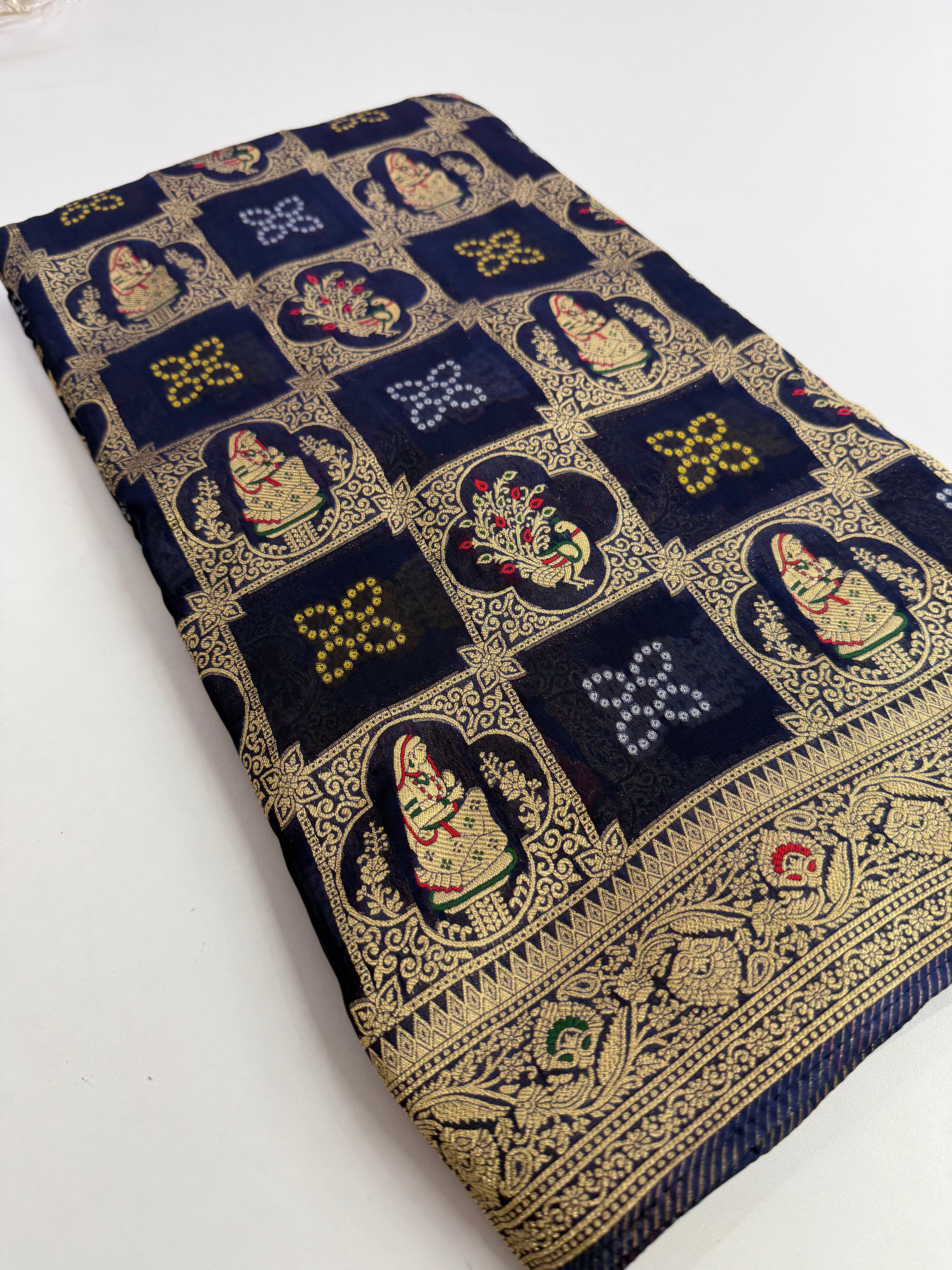 Khaddi georgette saree