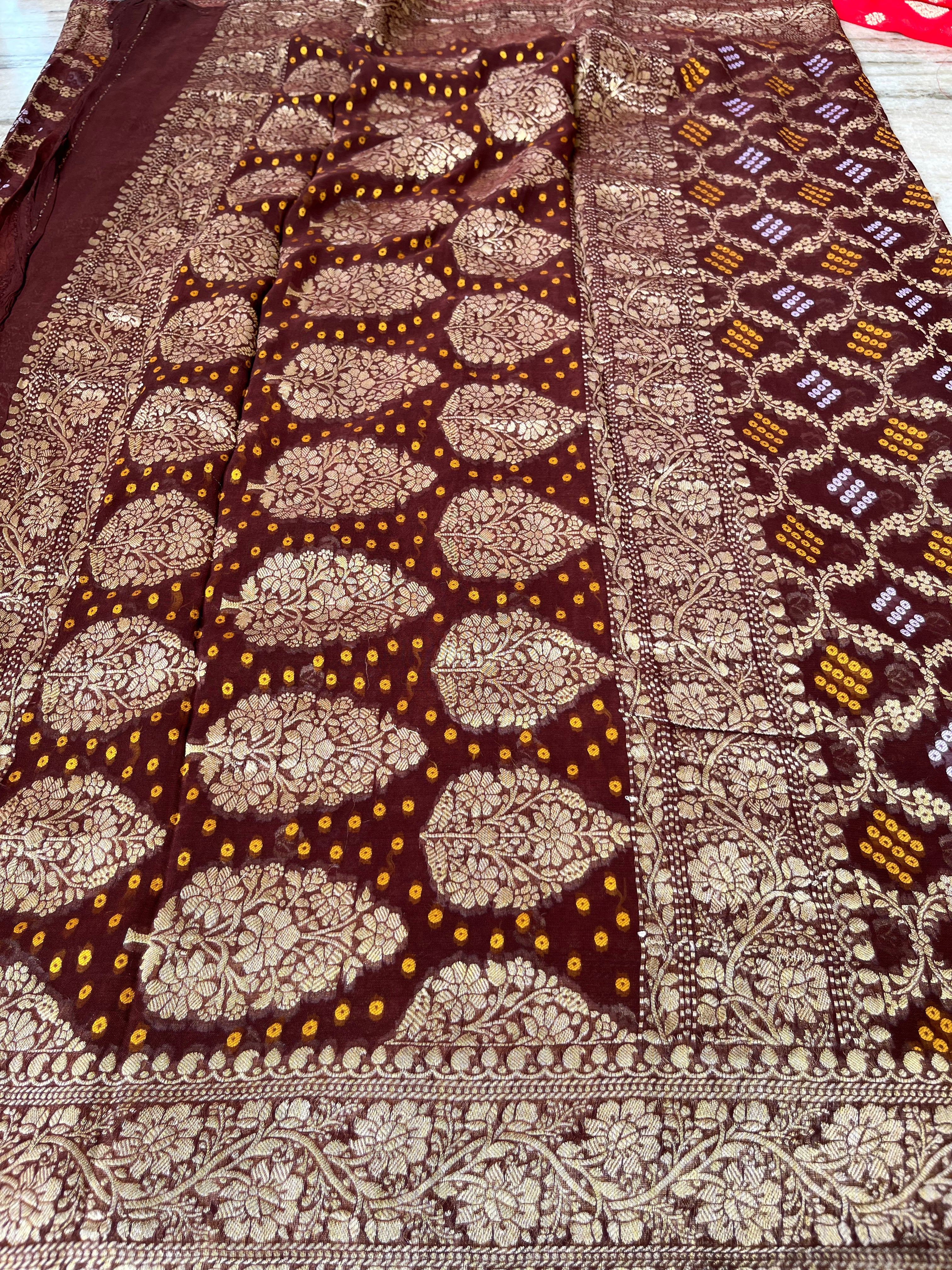 Khaddi georgette saree