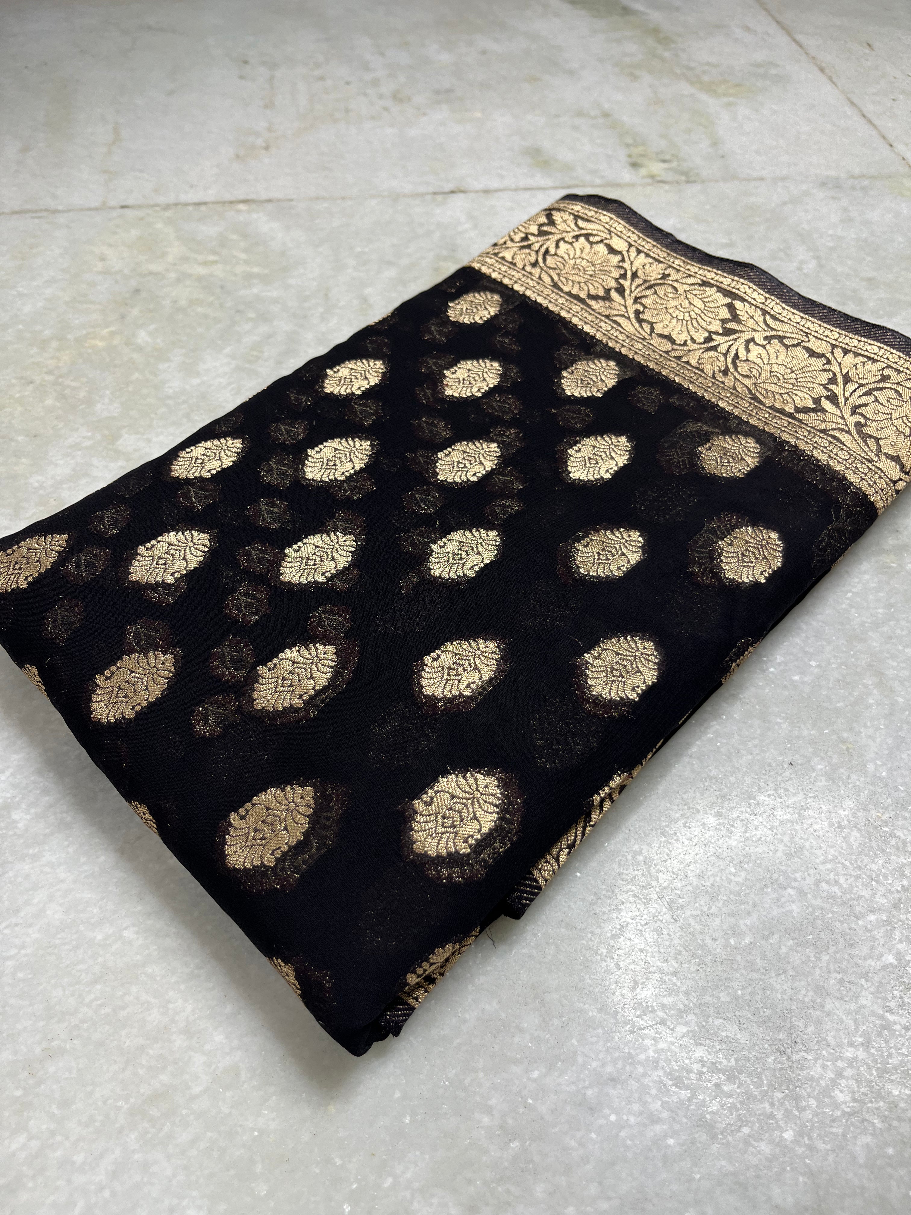 Khaddi georgette saree
