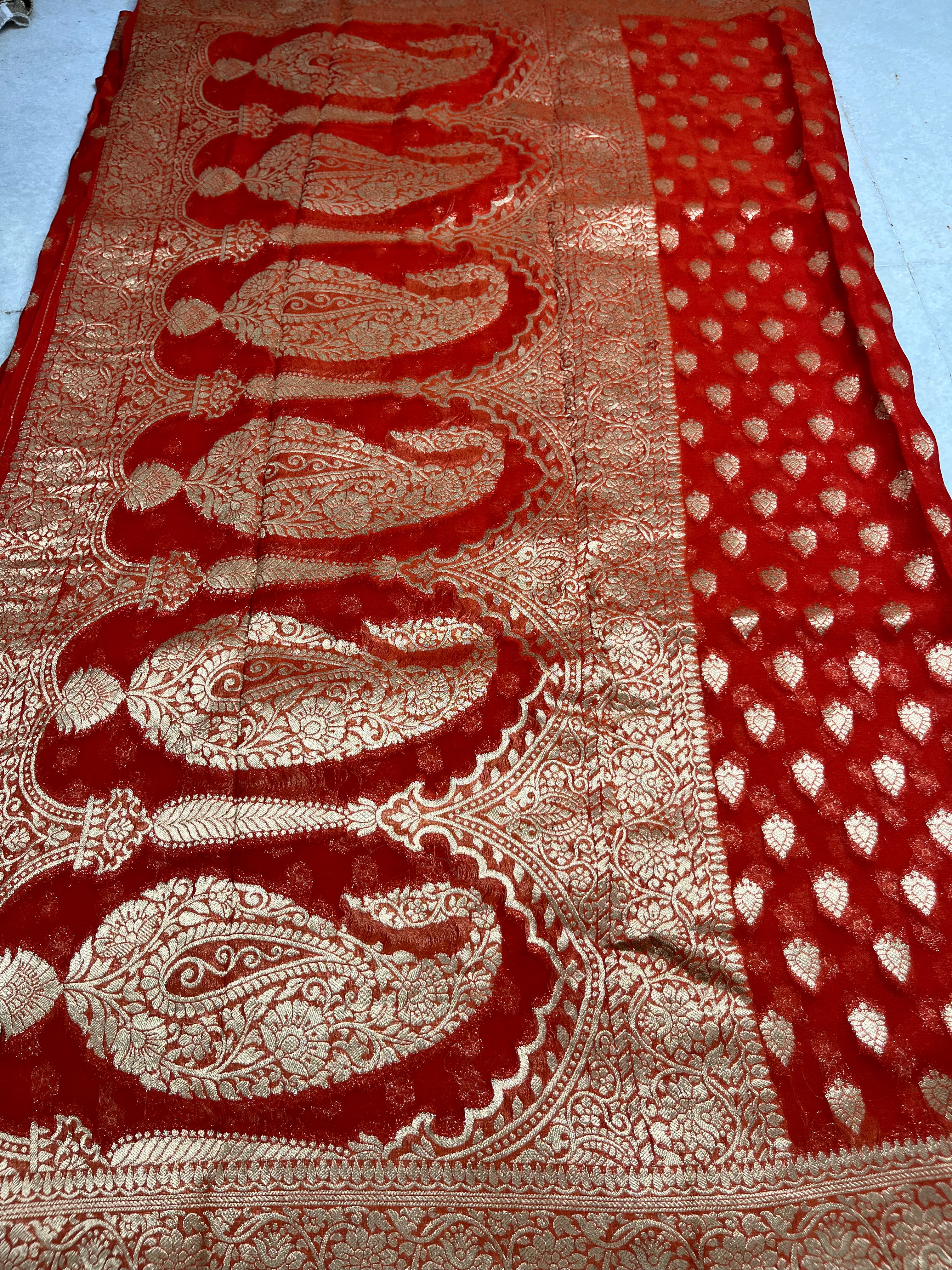 Khaddi georgette saree