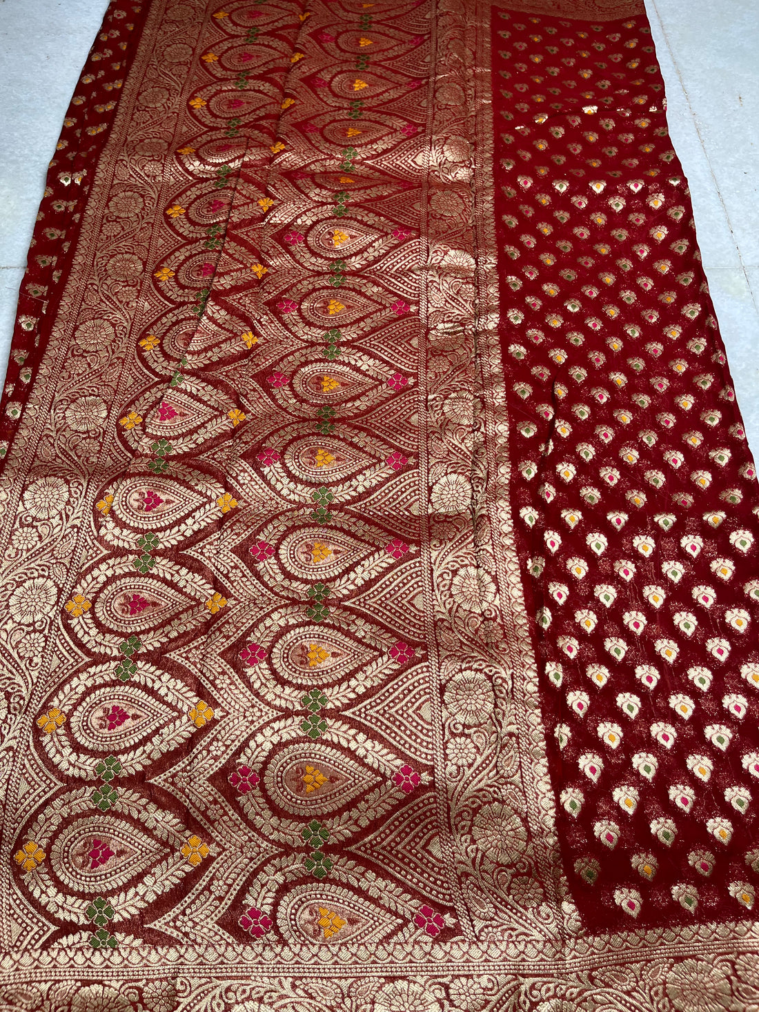 Khaddi georgette saree