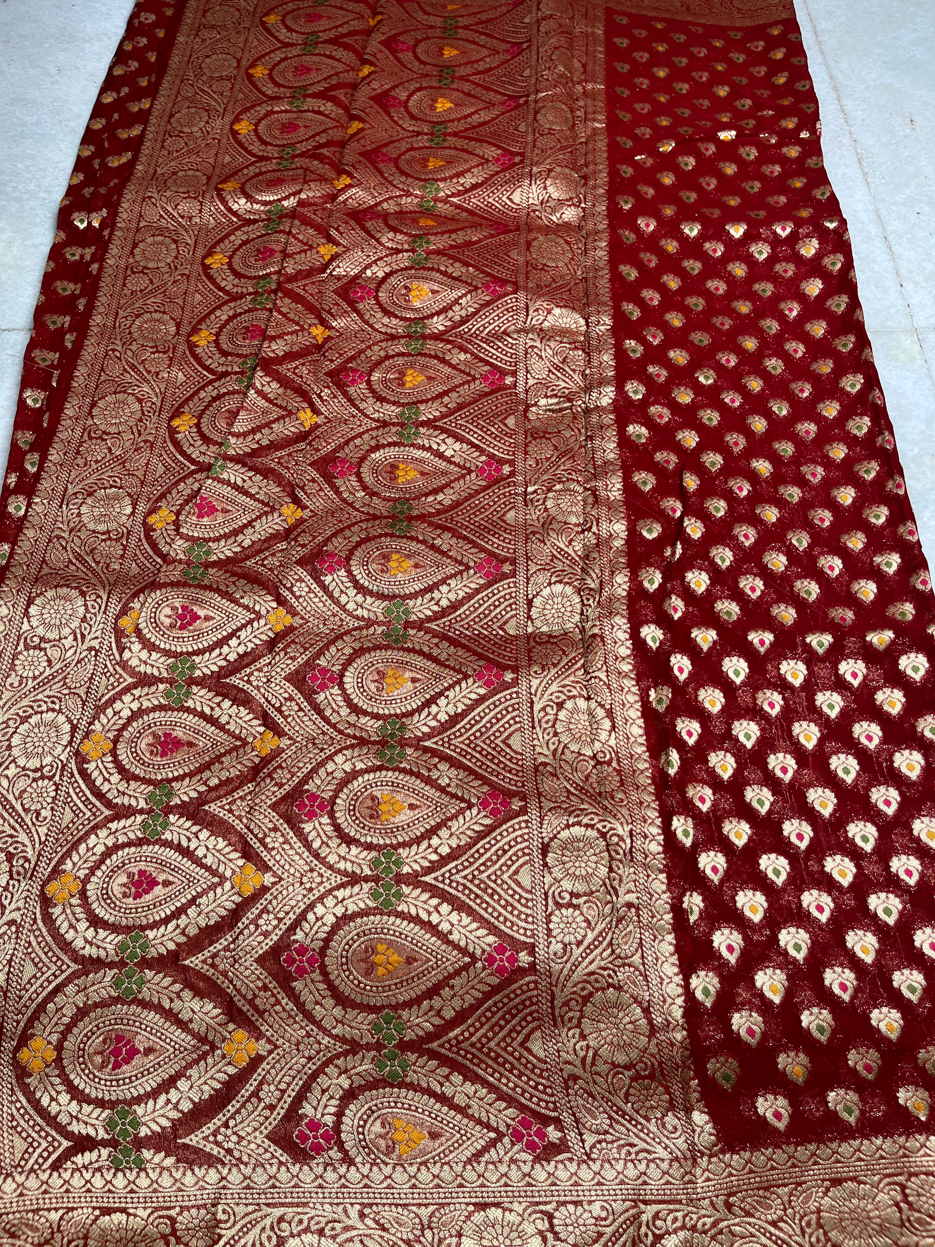 Khaddi georgette saree