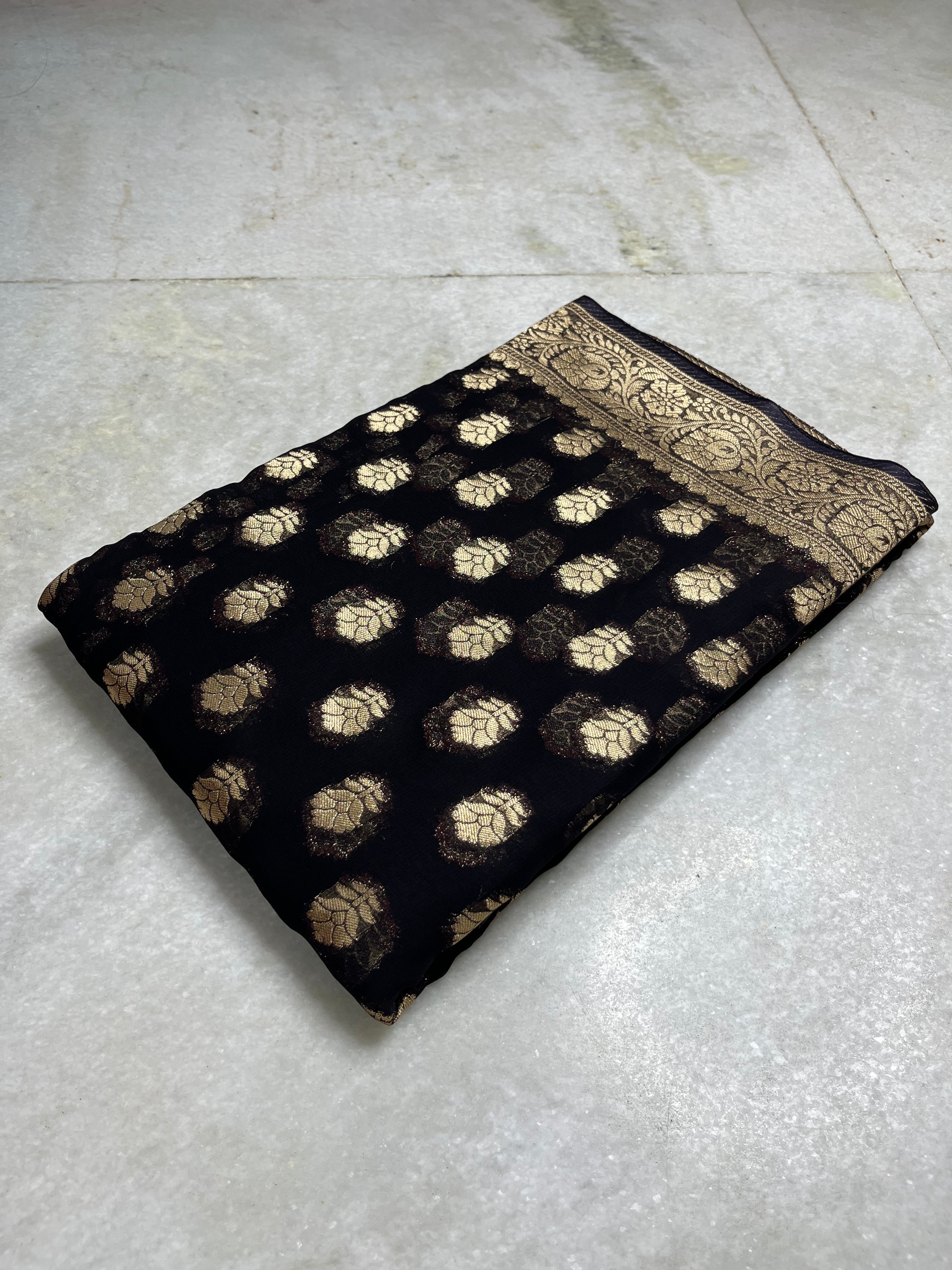 Khaddi georgette saree