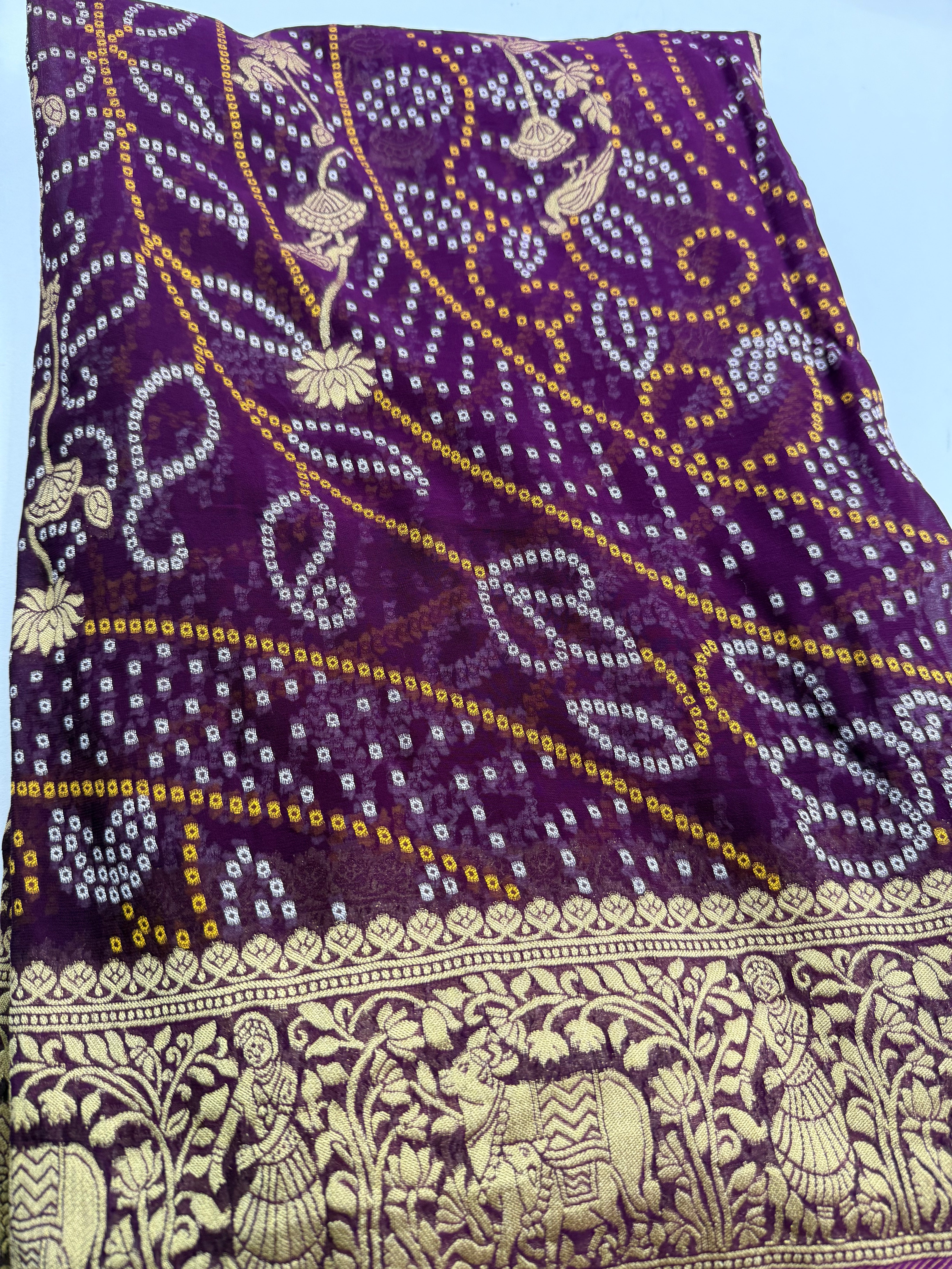 Khaddi georgette saree