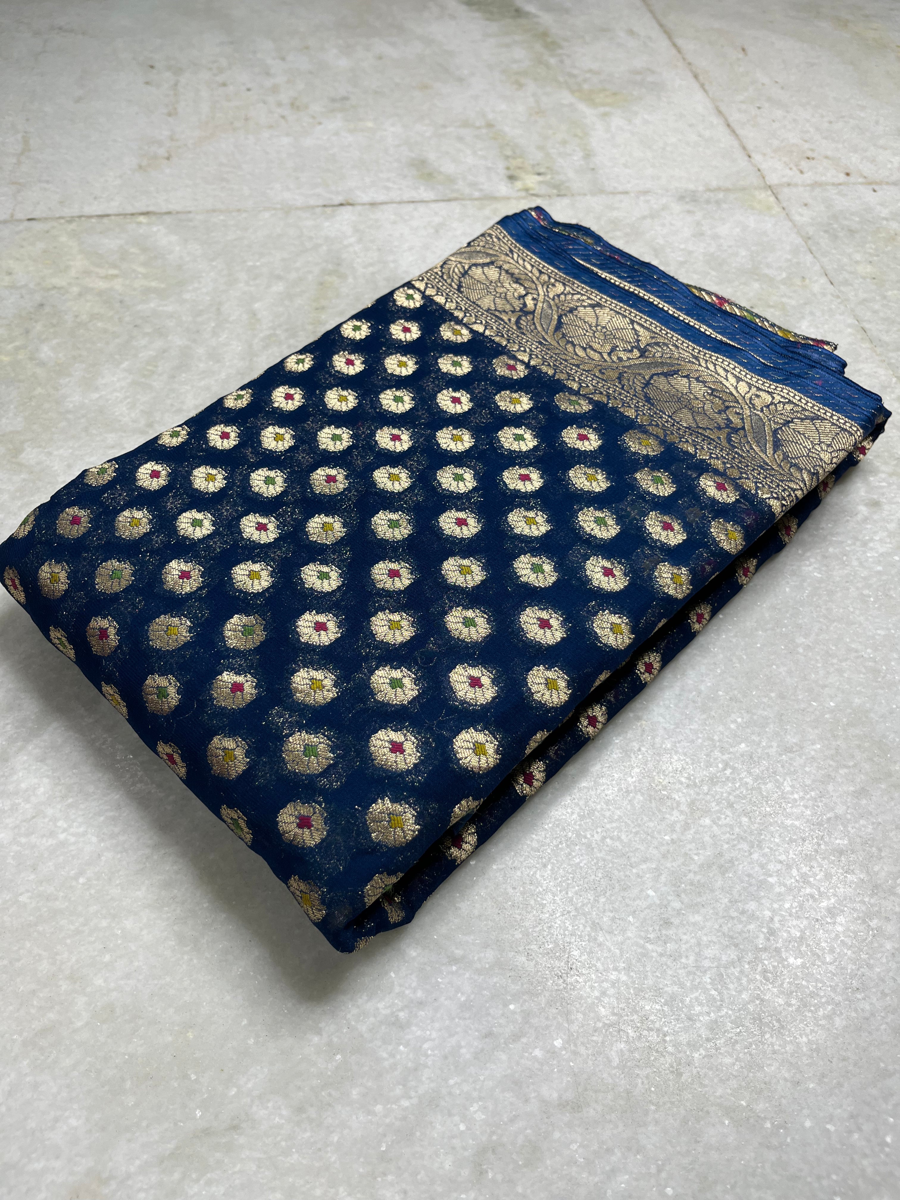 Khaddi georgette saree