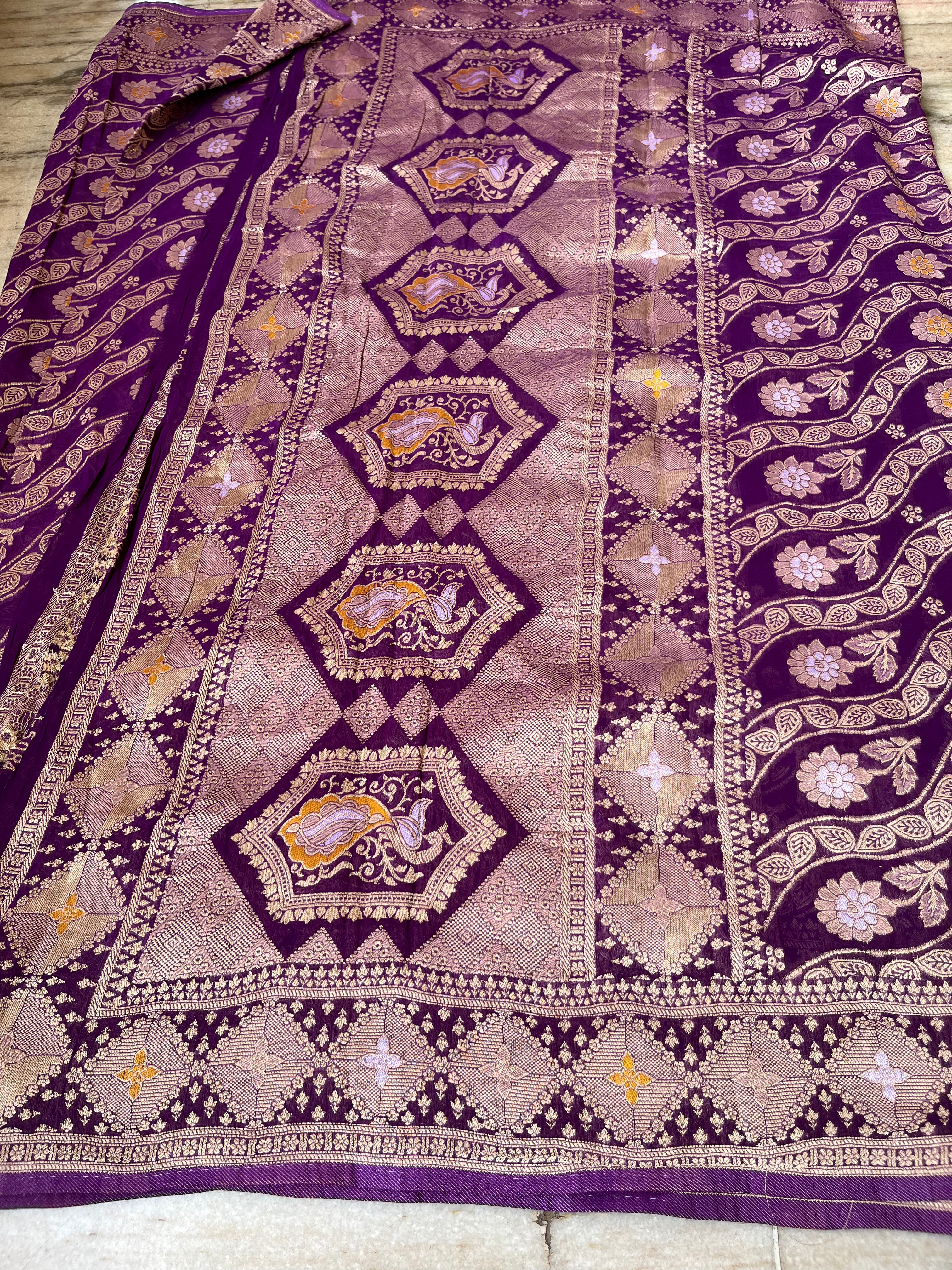 Khaddi georgette saree