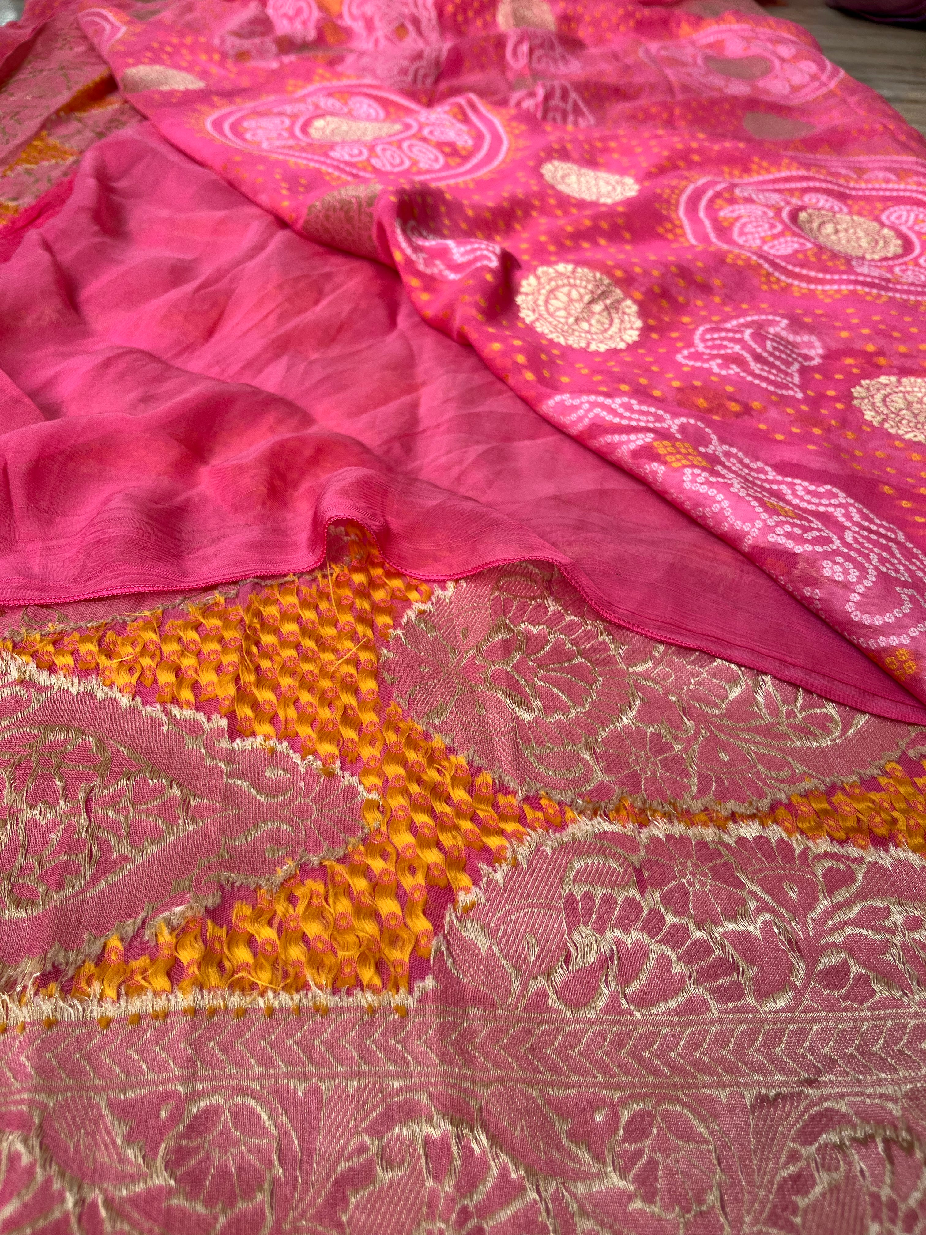Khaddi georgette saree