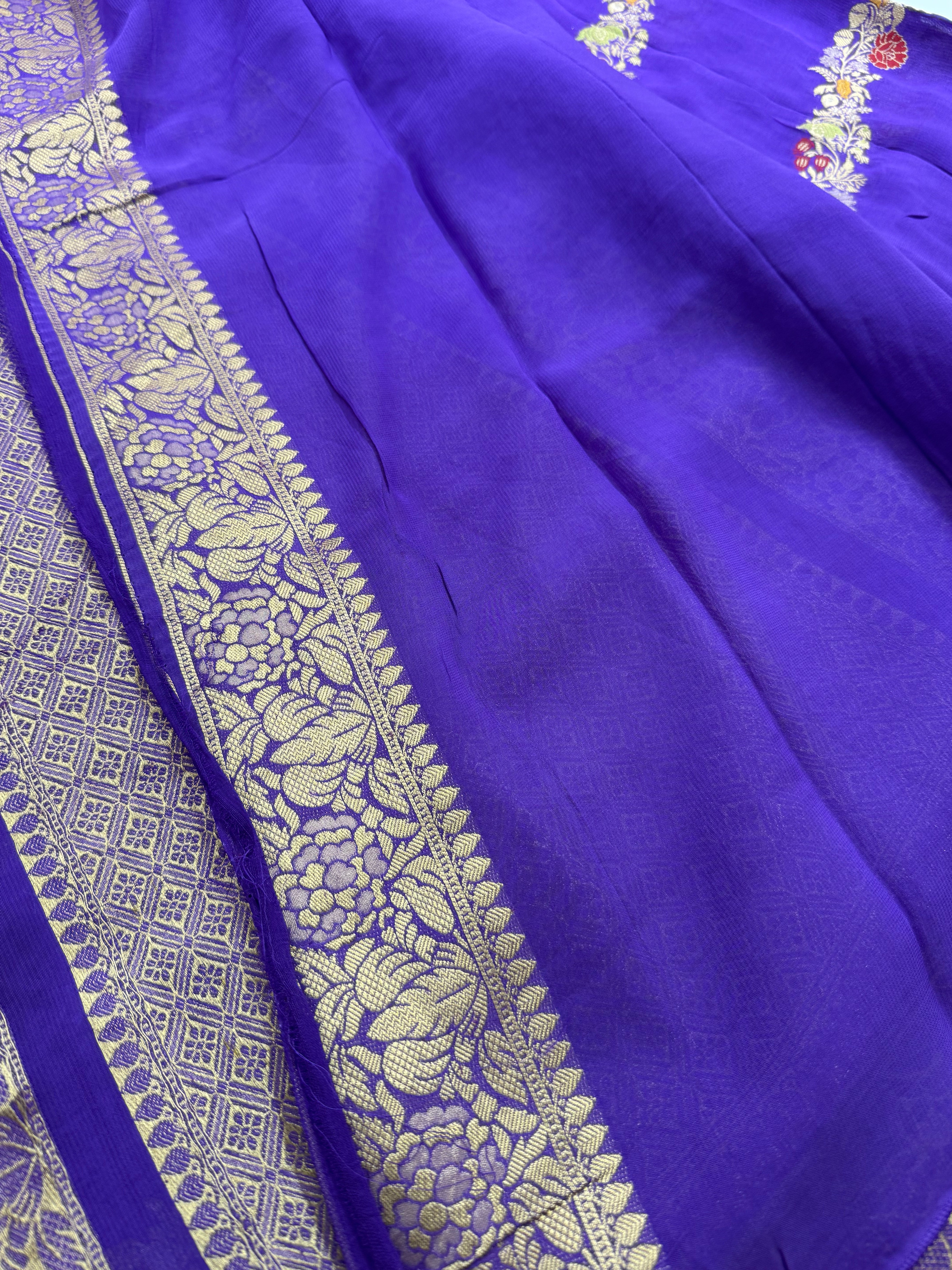 Khaddi georgette saree