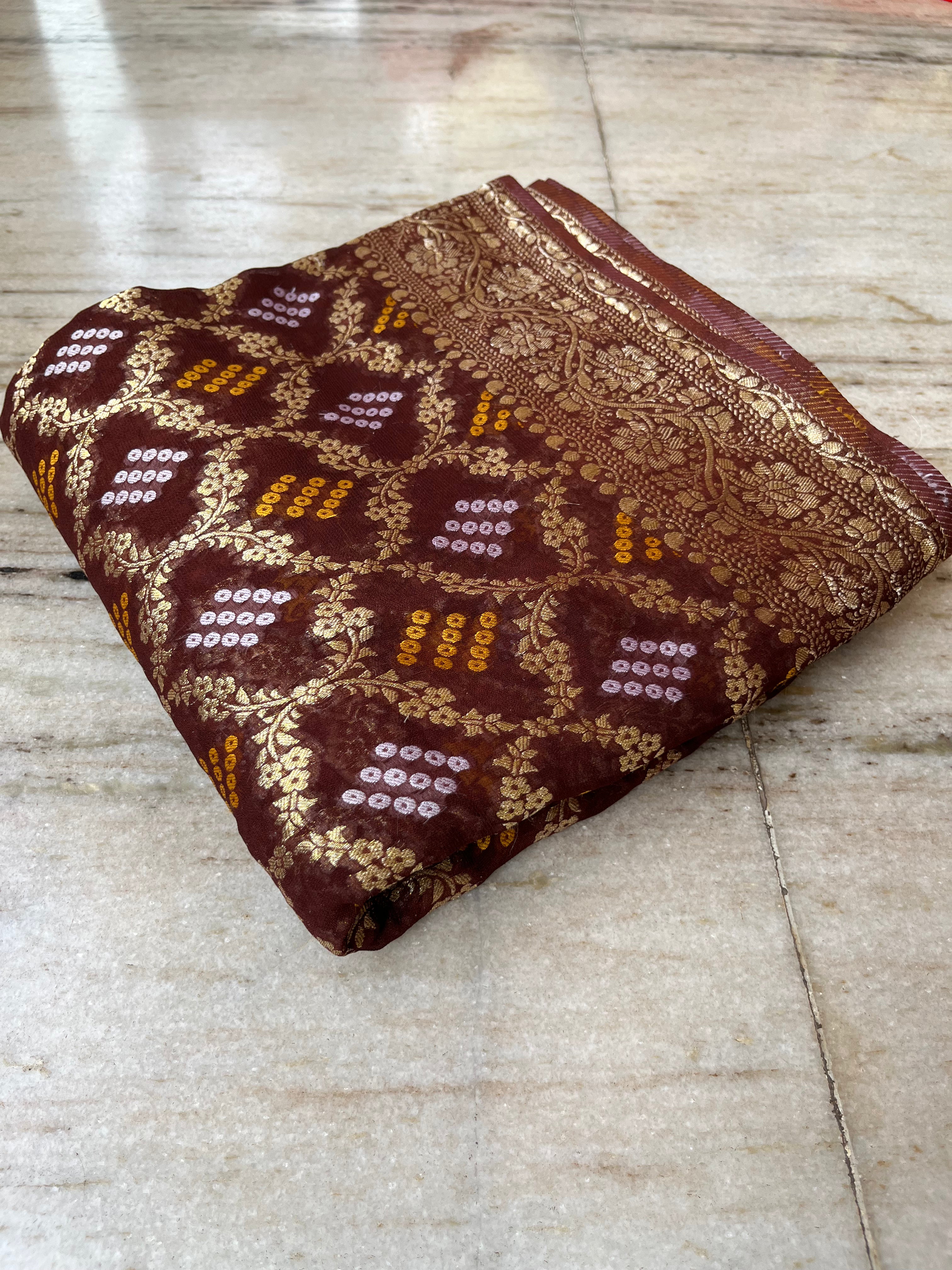 Khaddi georgette saree