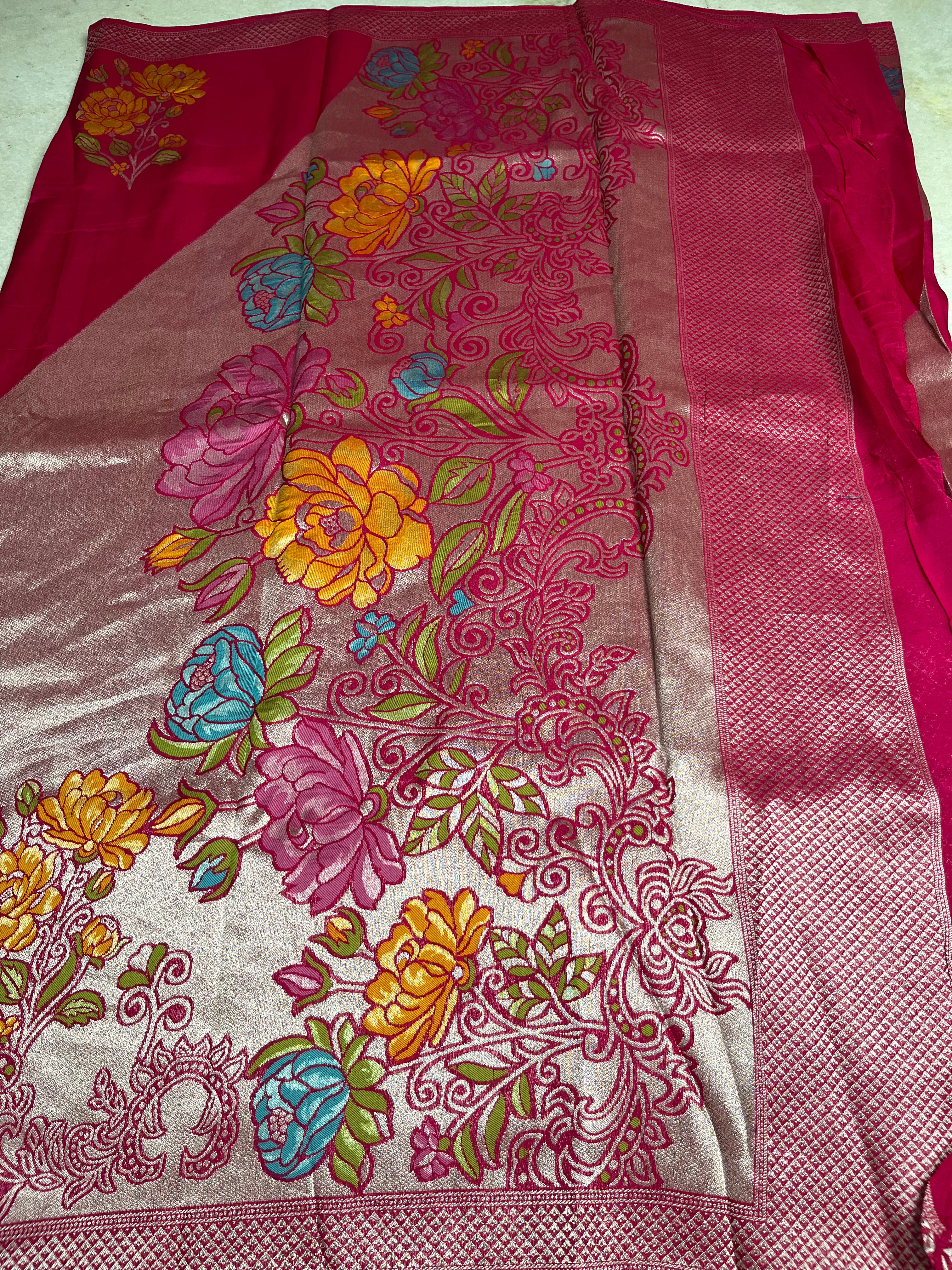 Kosa tussar georgette saree