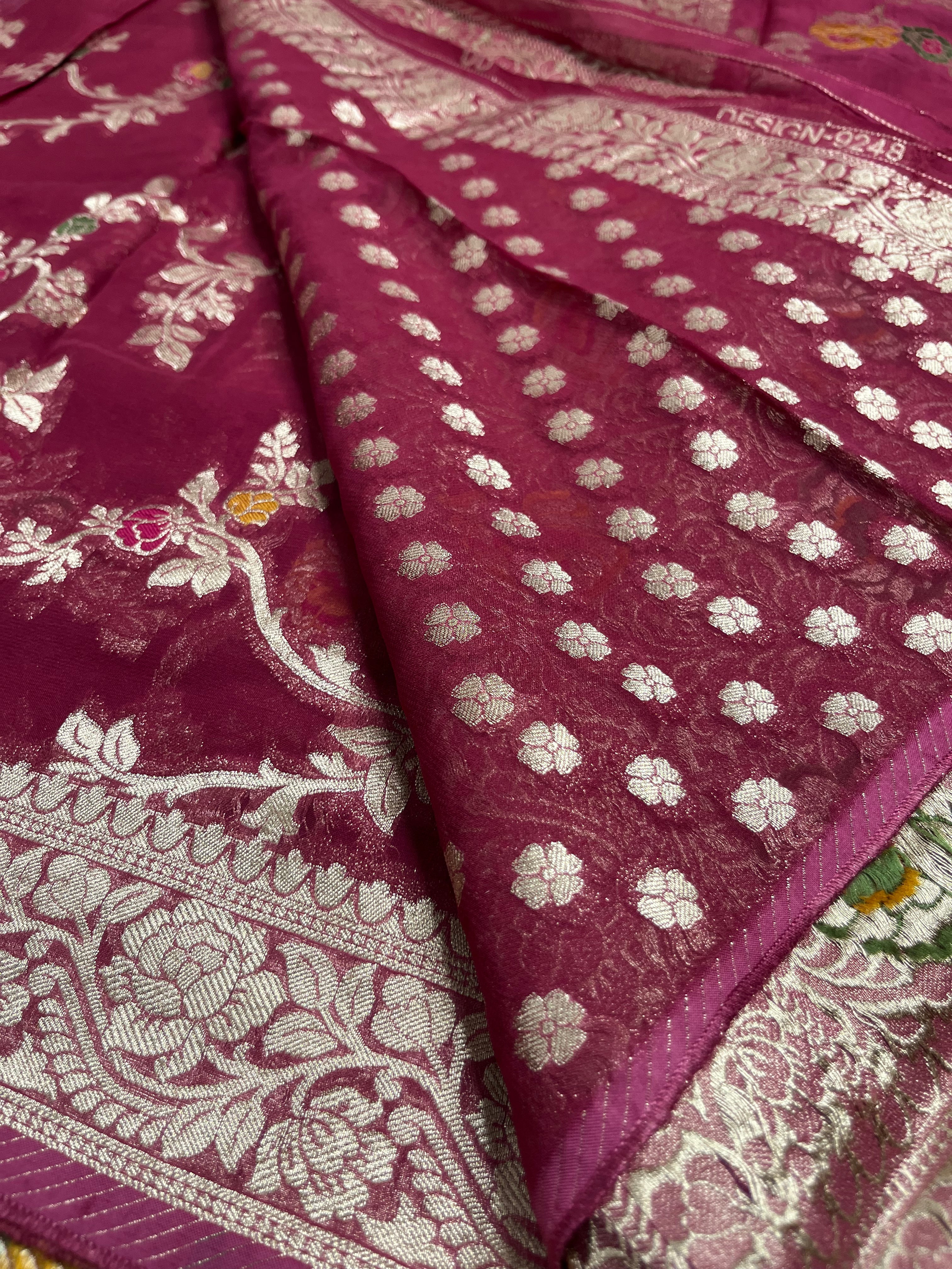Khaddi georgette saree