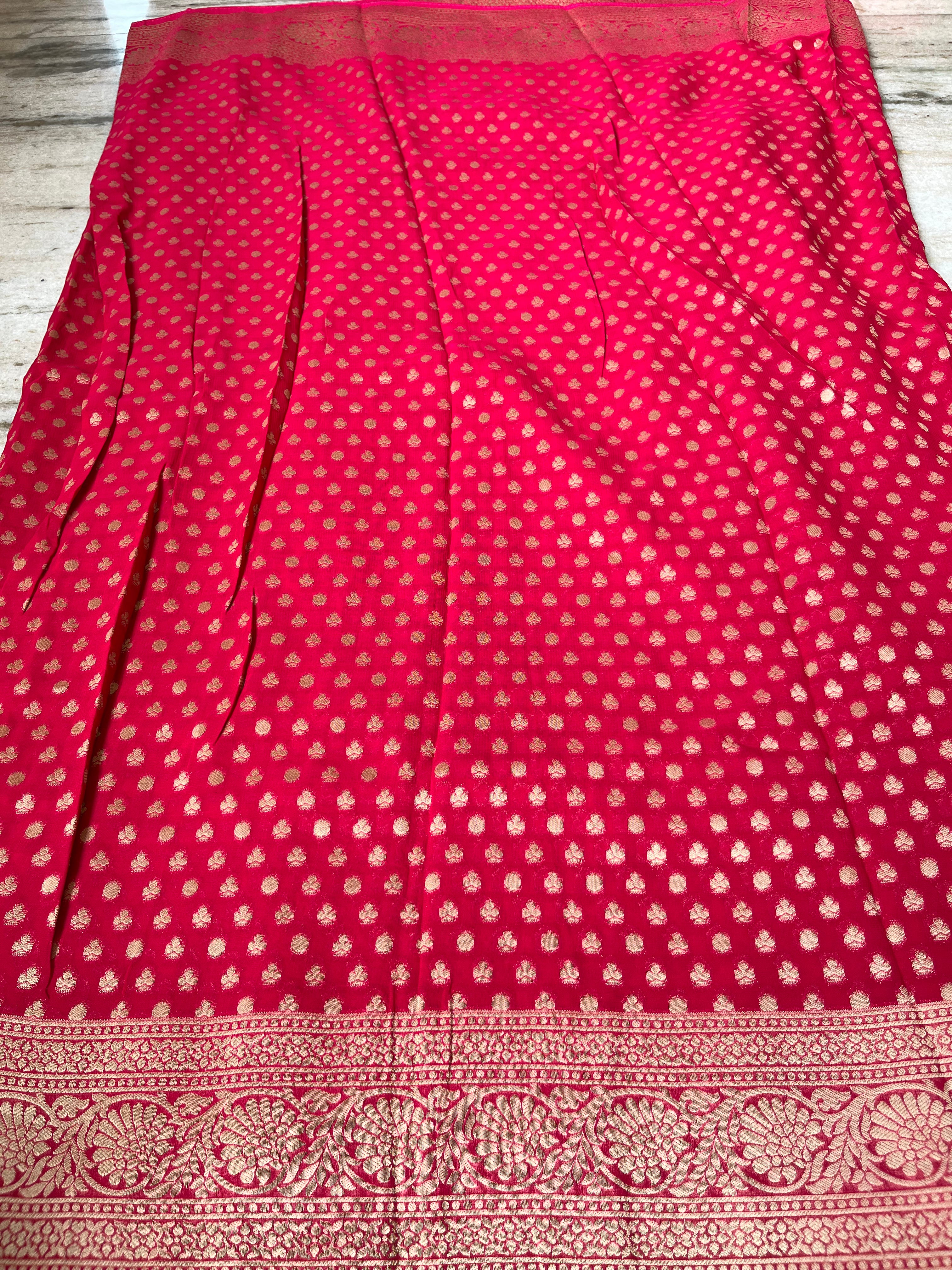 Khaddi georgette saree