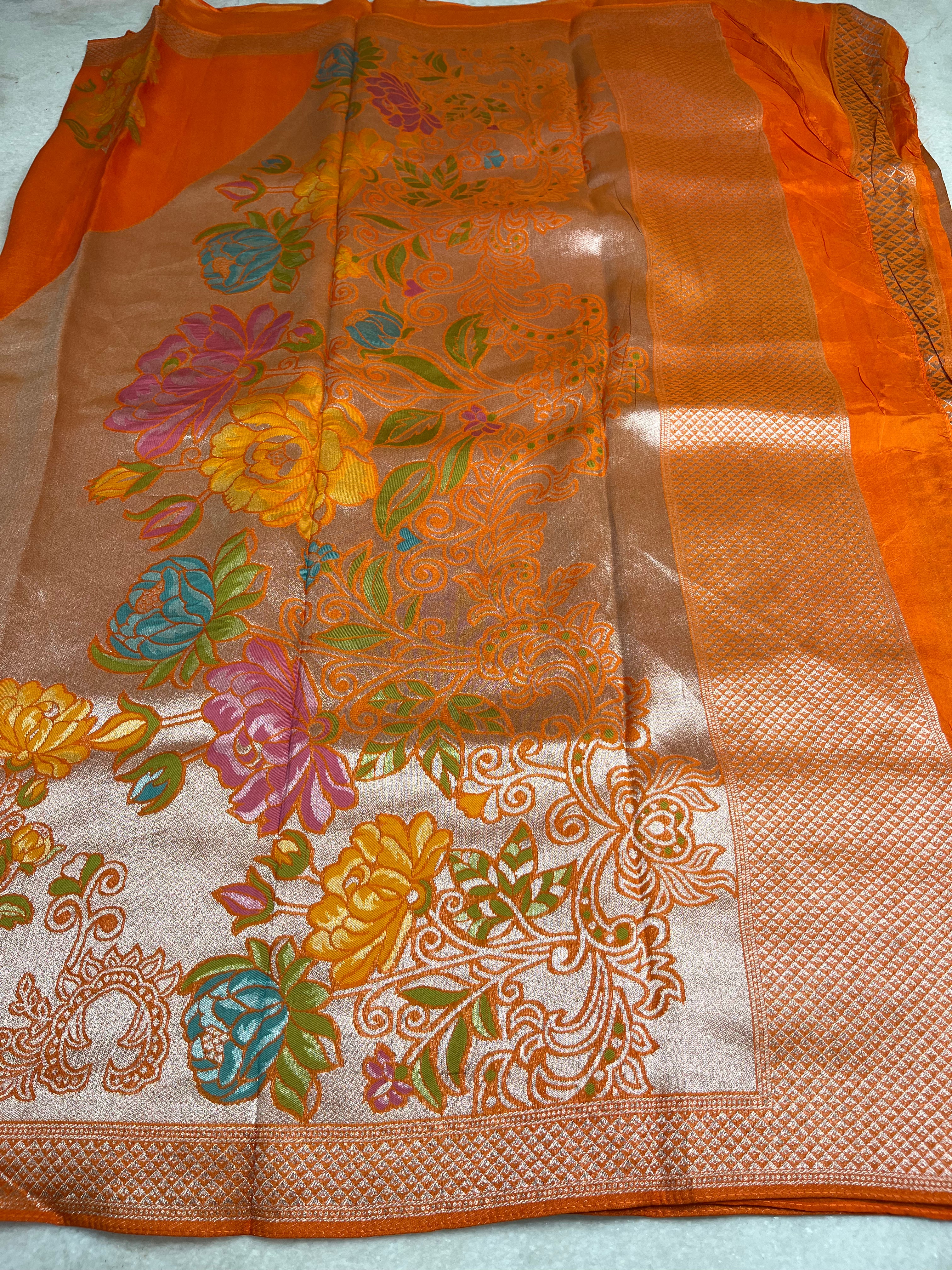 Kosa tussar georgette saree