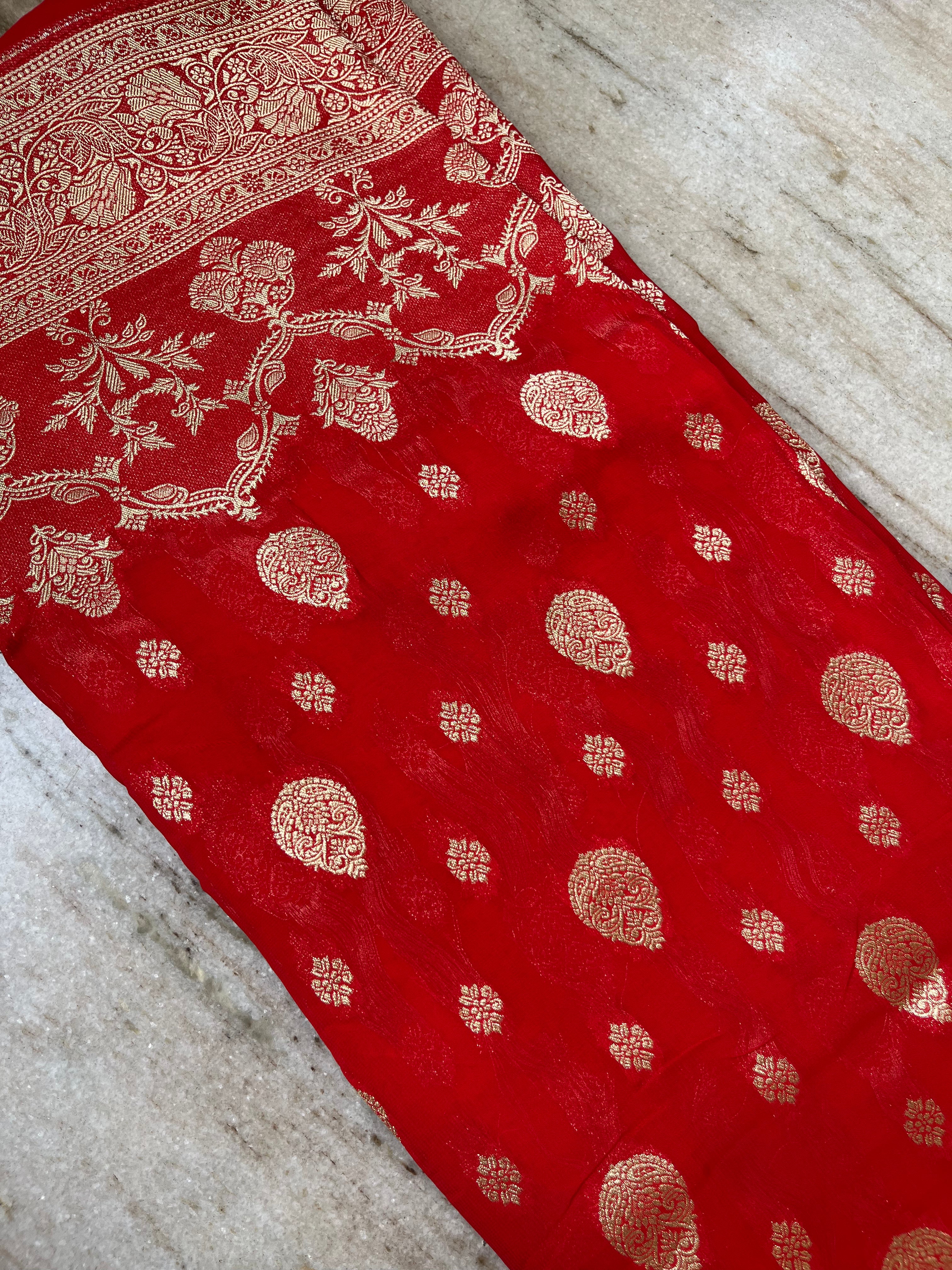 Khaddi georgette saree