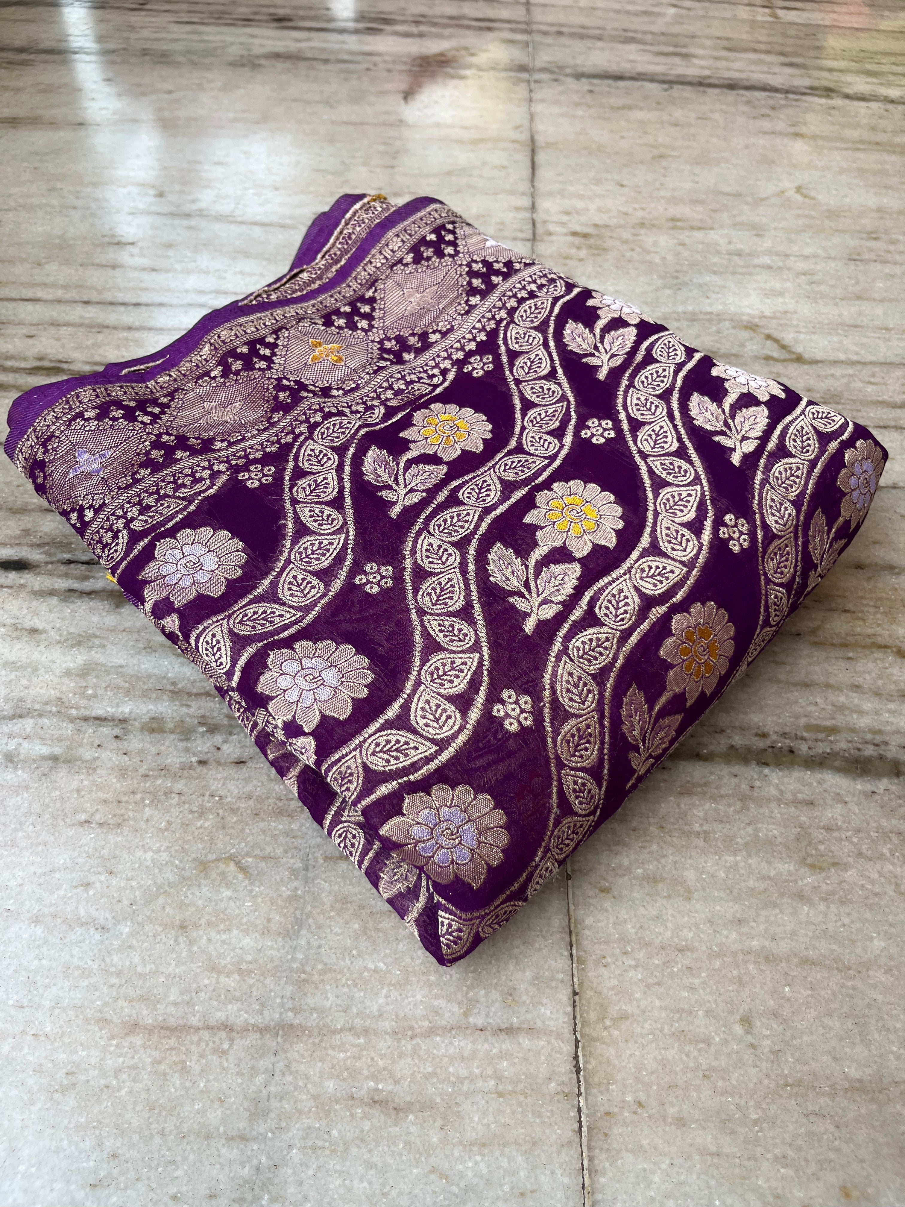 Khaddi georgette saree