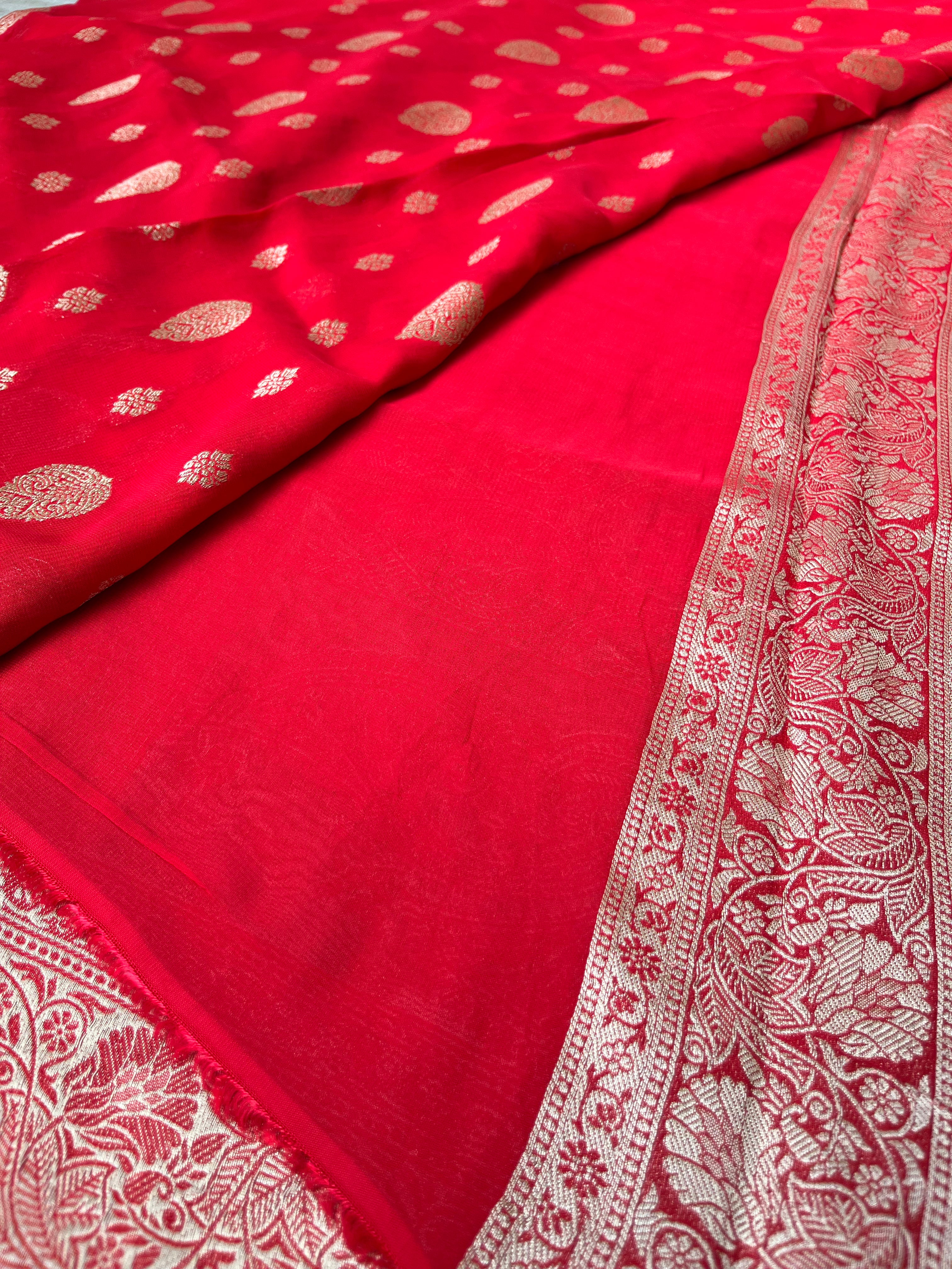 Khaddi georgette saree