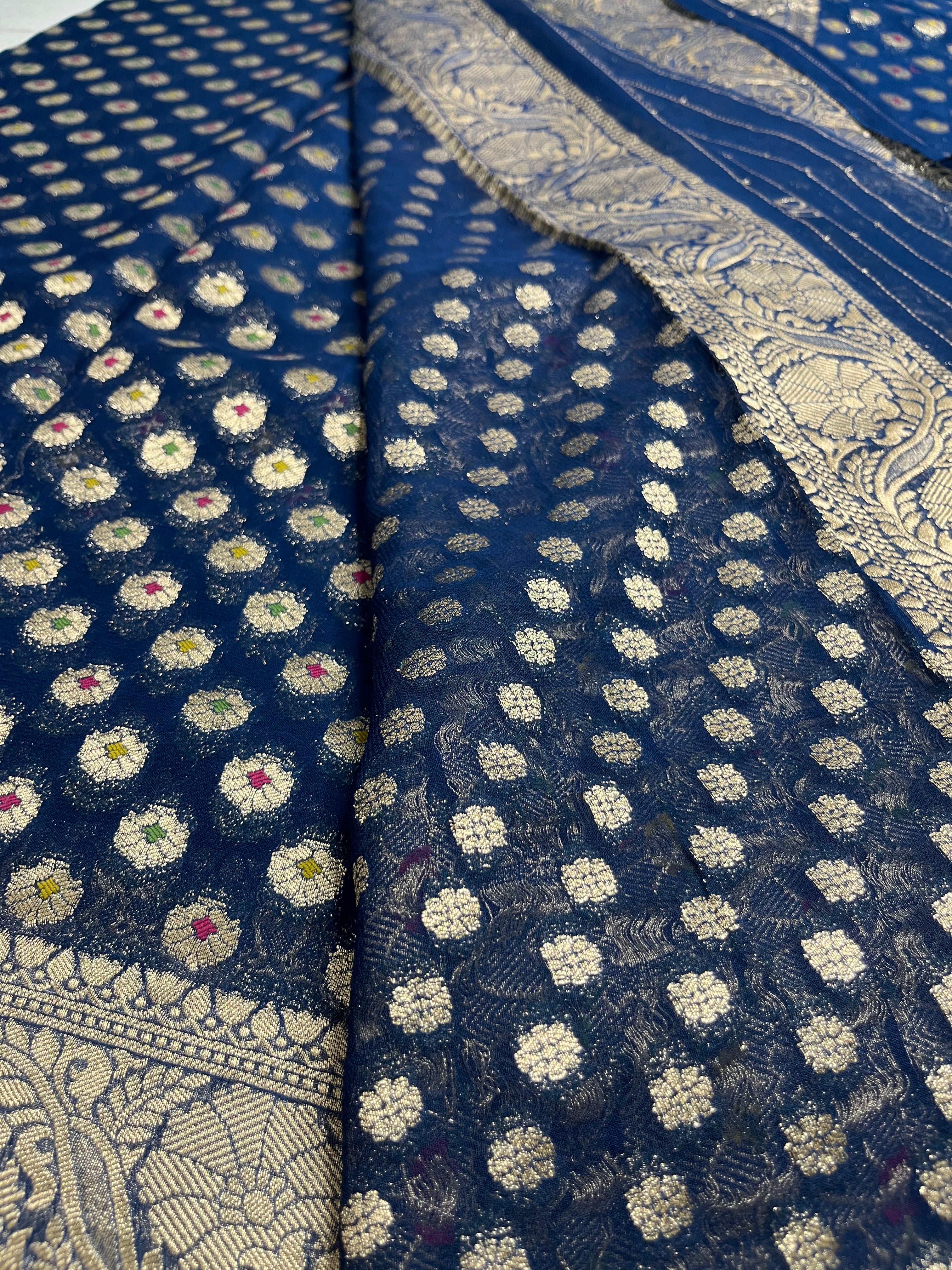Khaddi georgette saree