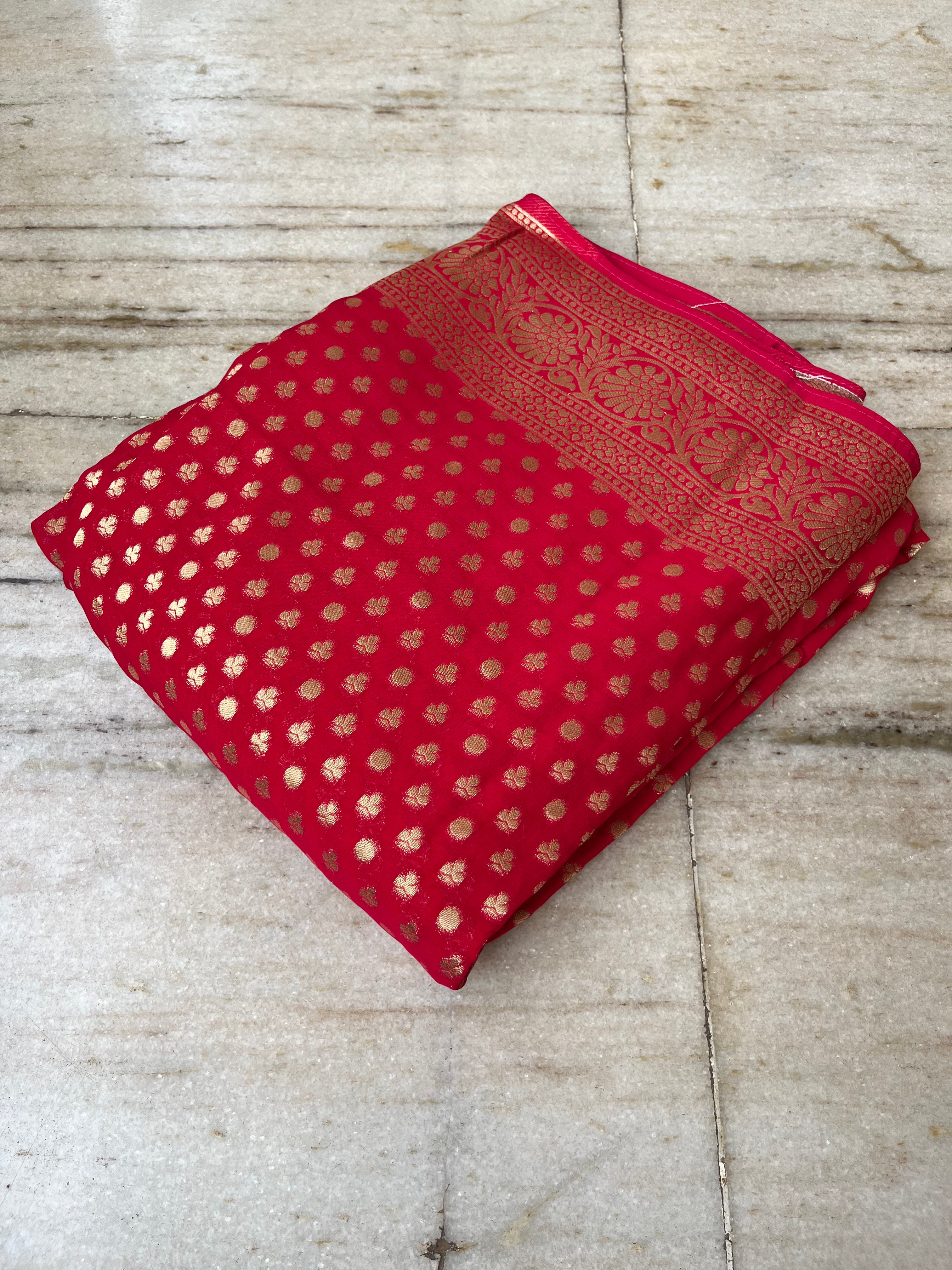 Khaddi georgette saree