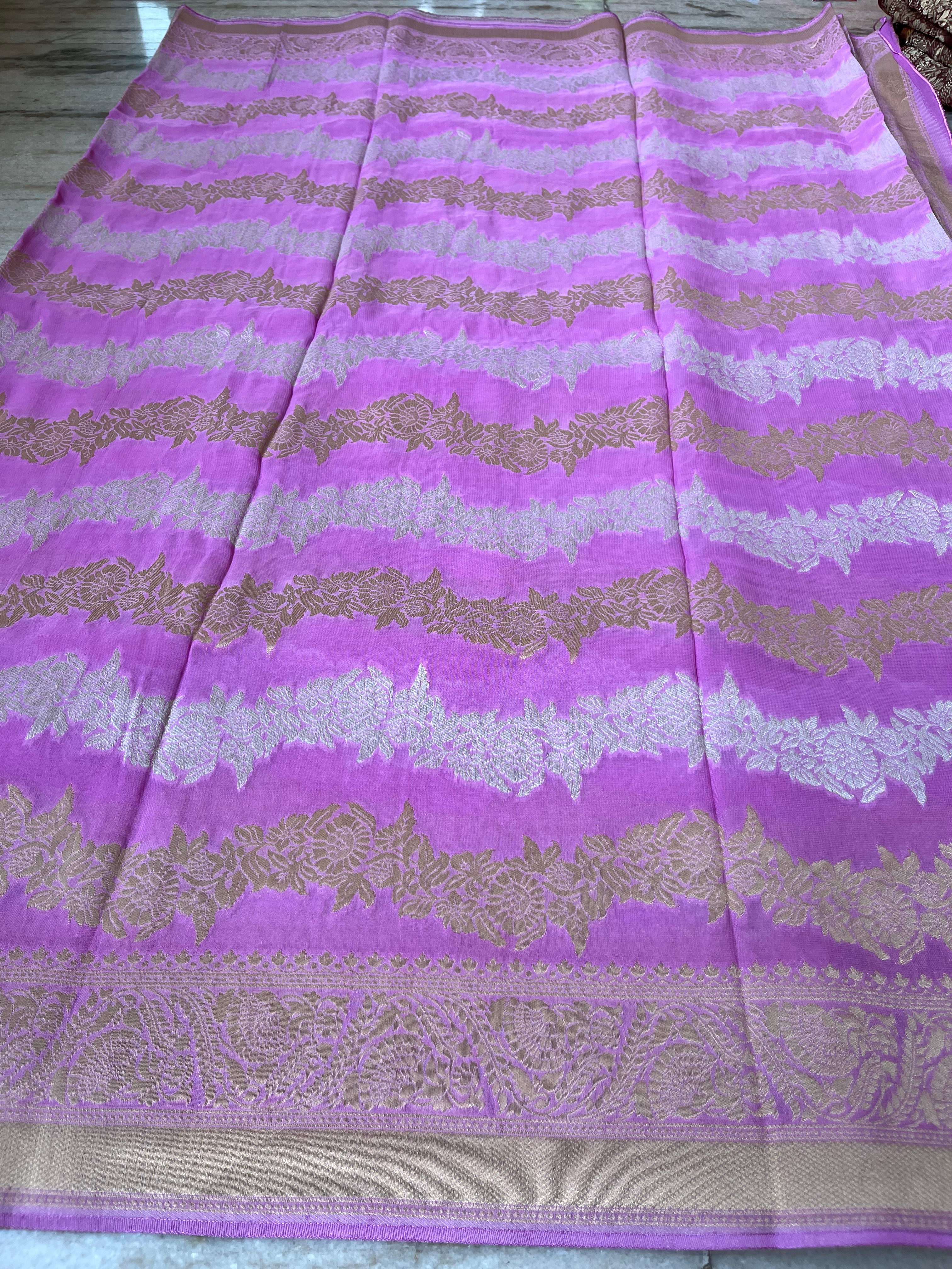 Khaddi georgette saree