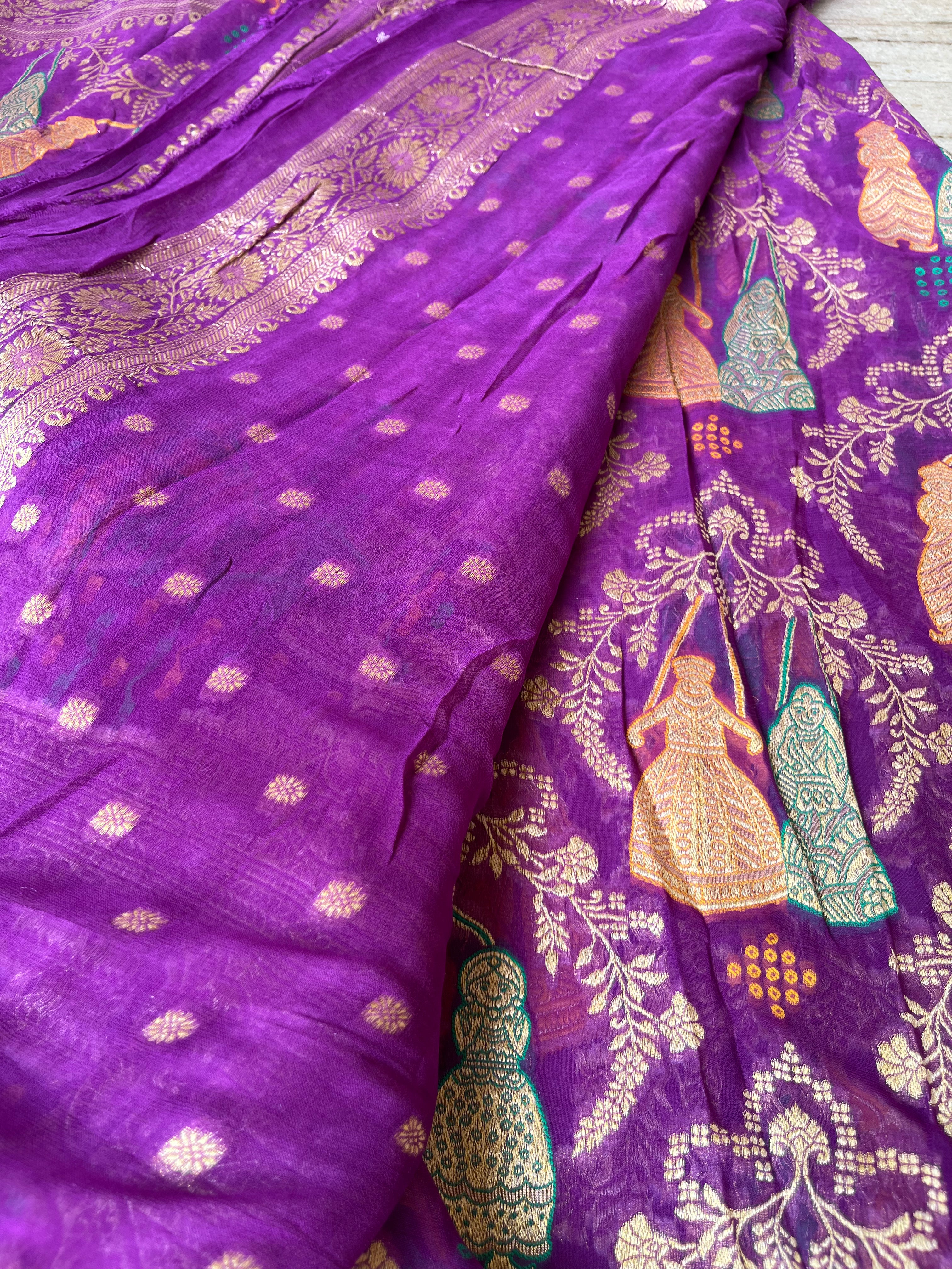 Khaddi georgette saree