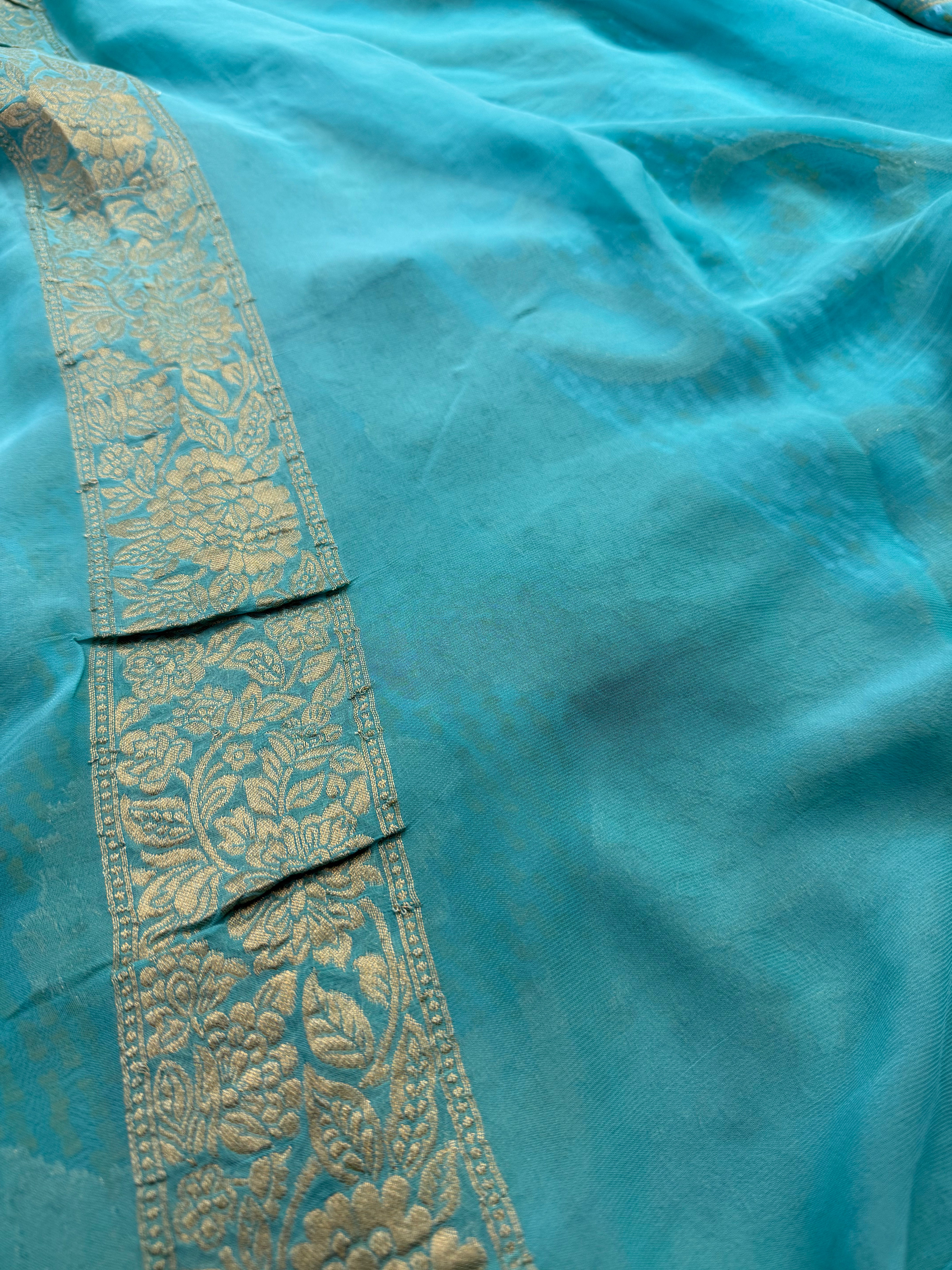 Khaddi georgette saree